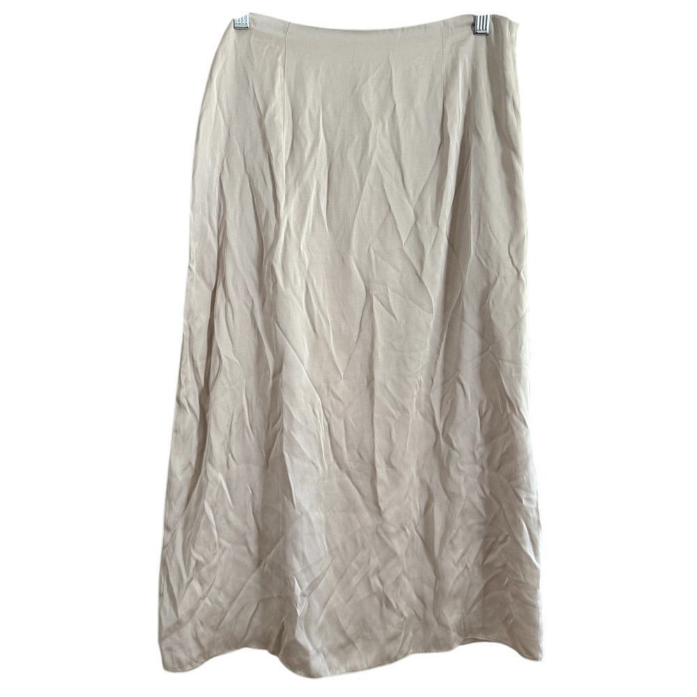 Club Monaco Club Monaco Cream Wrap Midi Skirt Size 30" / US 8 / IT 44 - 3 Thumbnail