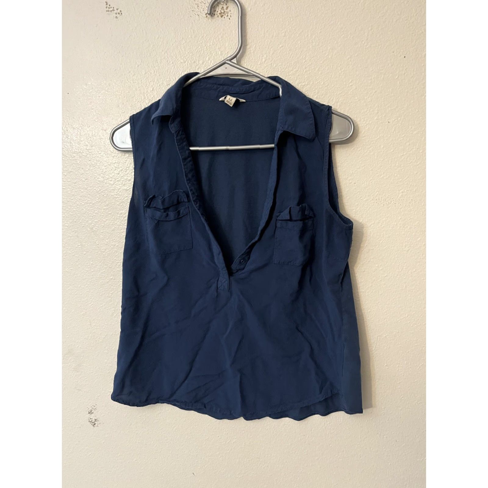 Vintage Sonoma Goods For Life Shirt Womens Medium Blue Sleeveless Henley Size M / US 6-8 / IT 42-44 - 2 Thumbnail