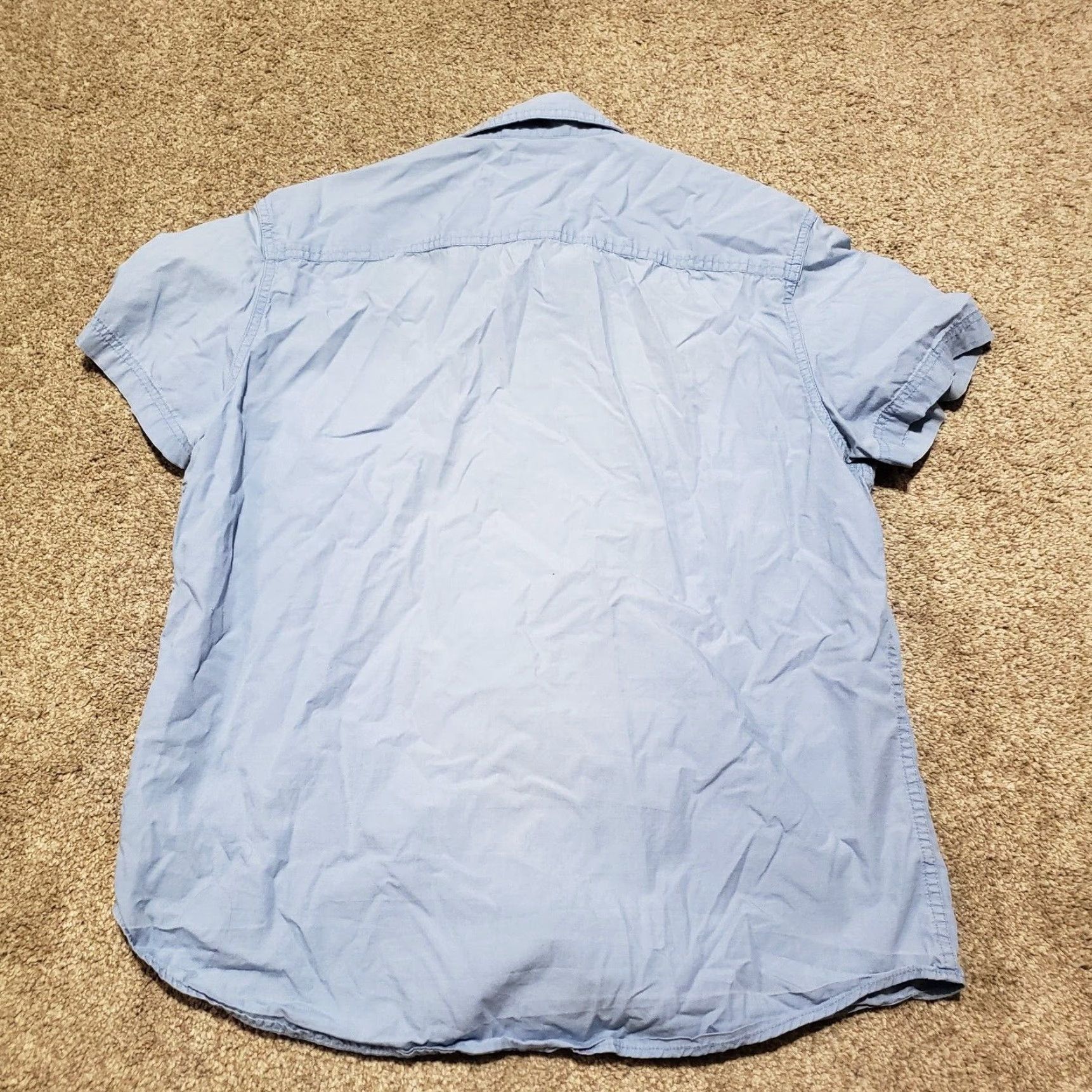 Calvin Klein Calvin Klein Jeans Shirt Blue Short Sleeve Button-Up Pockets Adult Men Large Size US L / EU 52-54 / 3 - 7 Thumbnail