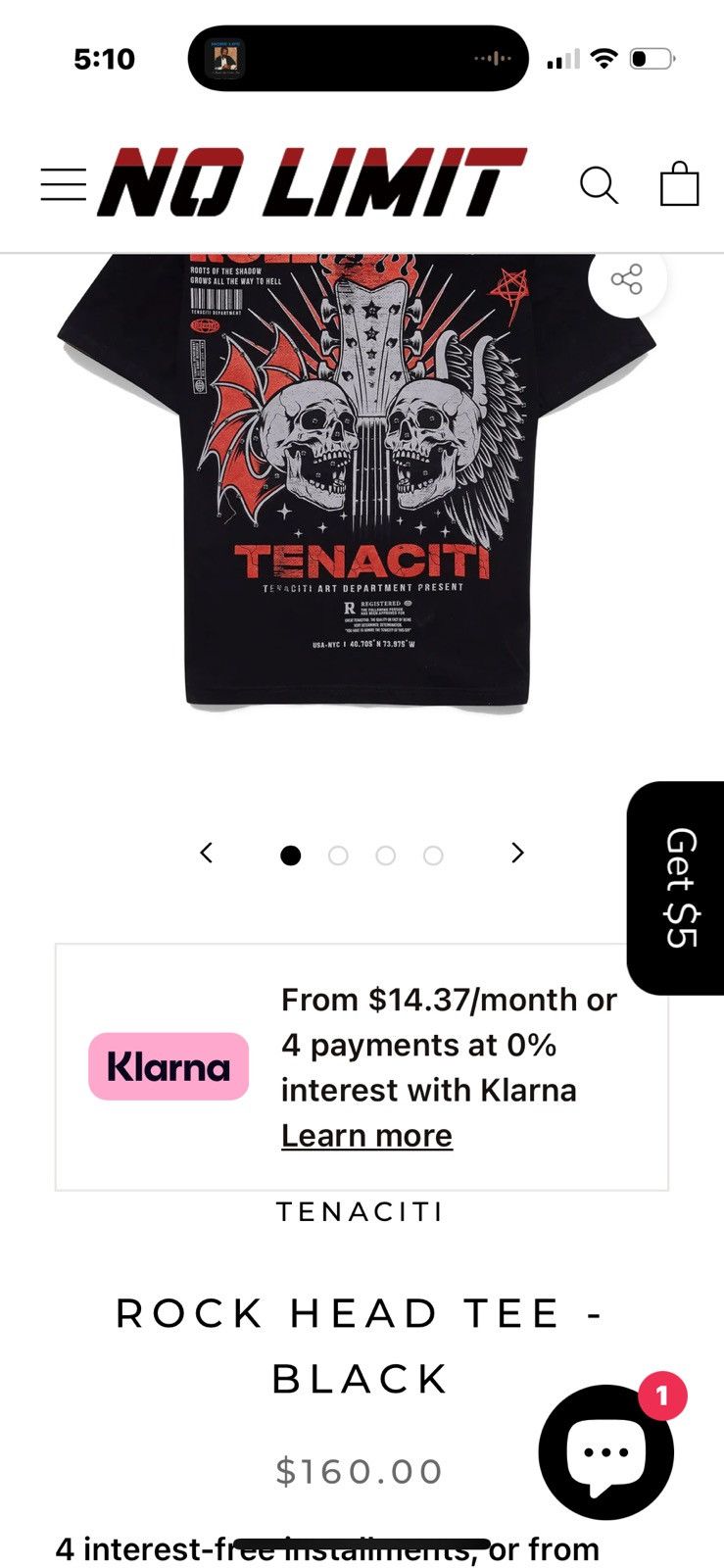 Other Tenaciti Studio Rock Head Tee BNWT Black XL Limited Edition Size US XL / EU 56 / 4 - 21 Thumbnail