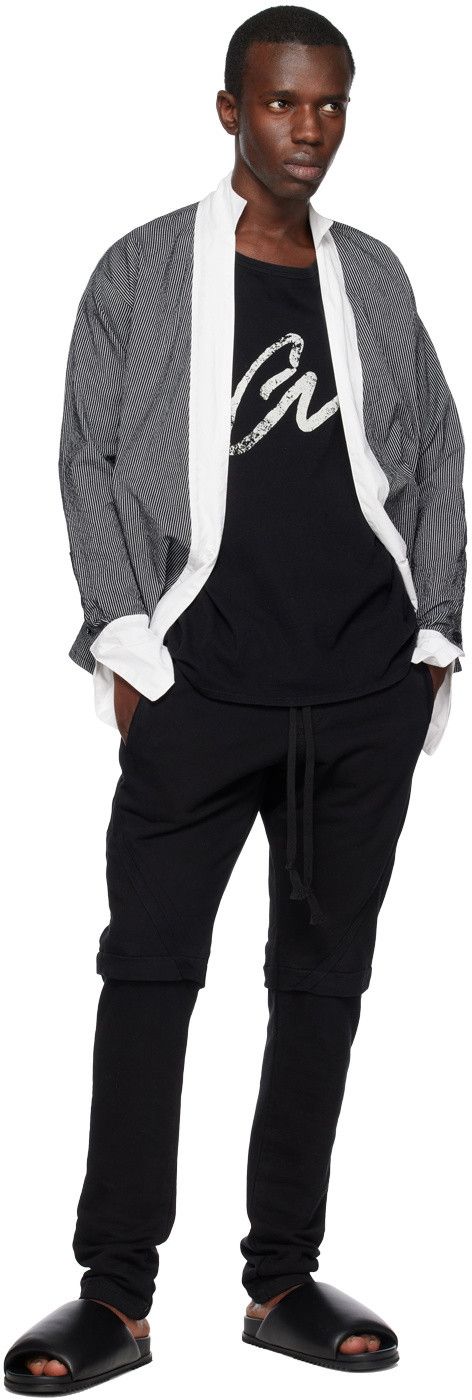 Greg Lauren $950 Greg Lauren Black/White Pinstripe Winged GL1 Size US L / EU 52-54 / 3 - 4 Thumbnail