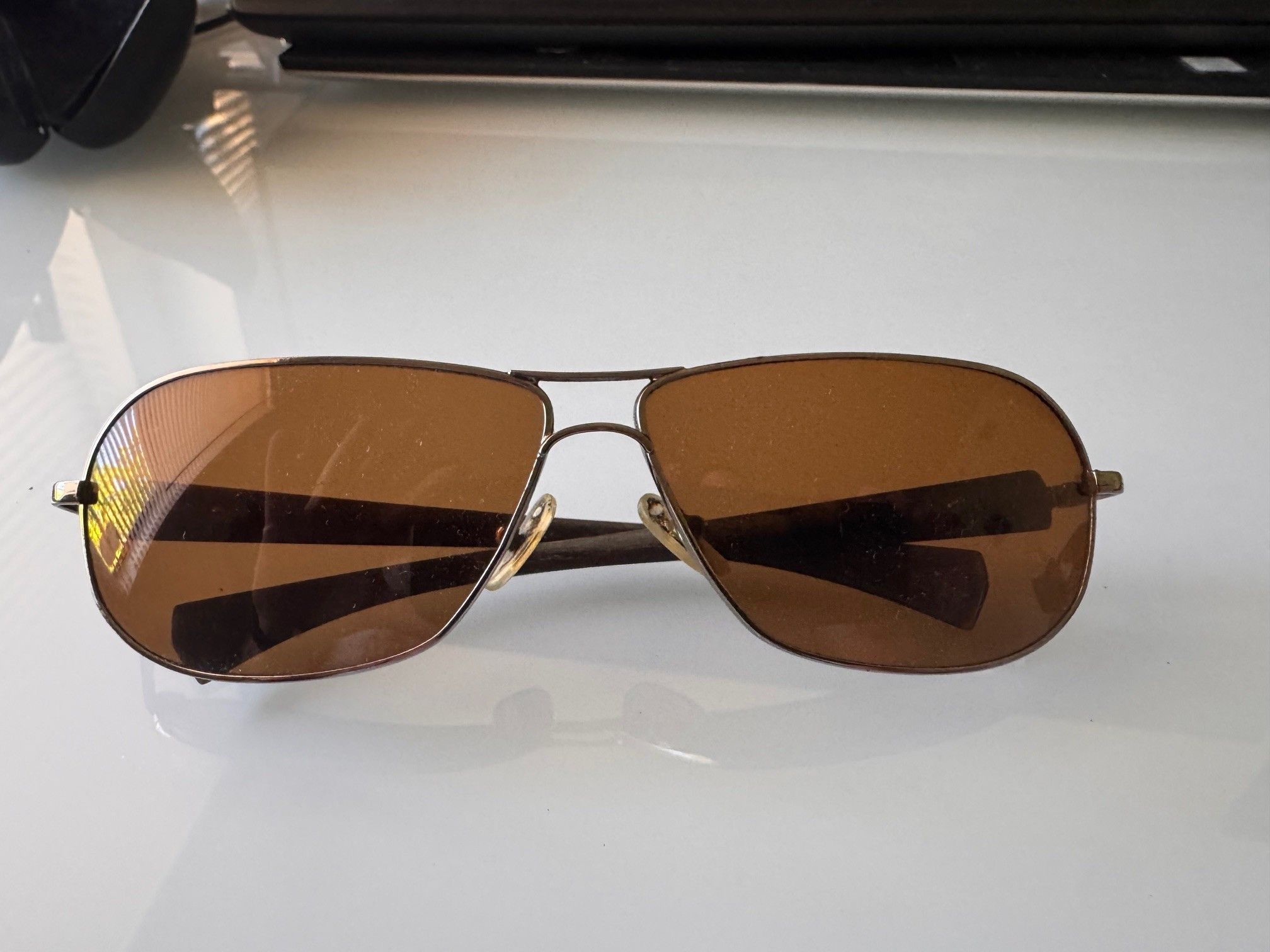 Gold And Wood Gold & Wood Paris Genuine Horn Aviator Sunglasses w/ Case Size ONE SIZE - 1 Thumbnail