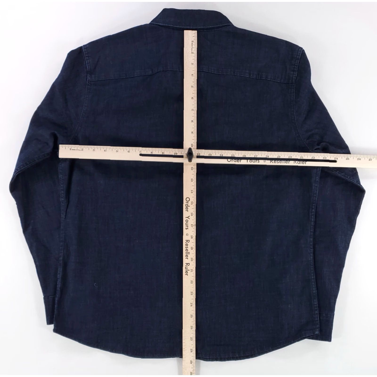 Wrangler Wrangler Pearl Snap Shirt Denim Long Sleeve Mens XL Blue Size US XL / EU 56 / 4 - 4 Thumbnail