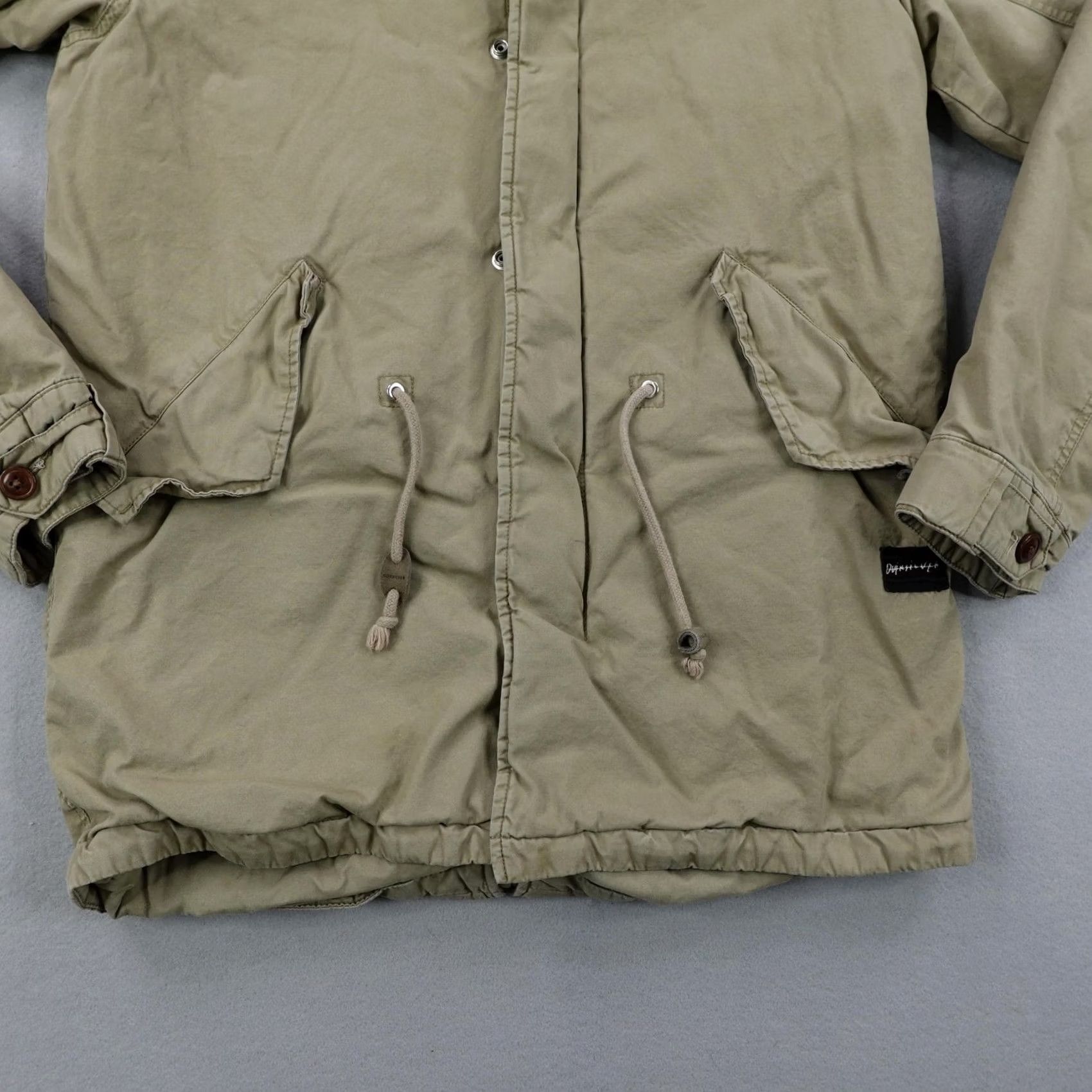 Quiksilver Quiksilver Jacket Mens Medium Beige Tan Sherpa Fleece Lined Parka Field Coat Size US M / EU 48-50 / 2 - 3 Thumbnail