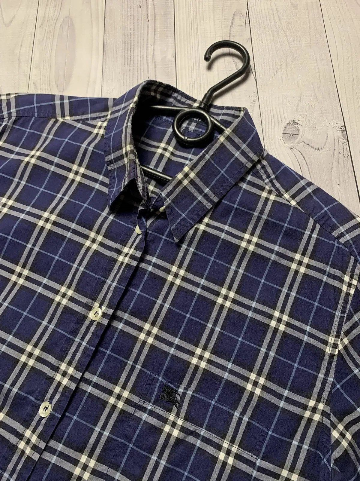 Burberry Vintage Burberry blue plaid shirt long sleeve women's rare Size XL / US 12-14 / IT 48-50 - 2 Thumbnail