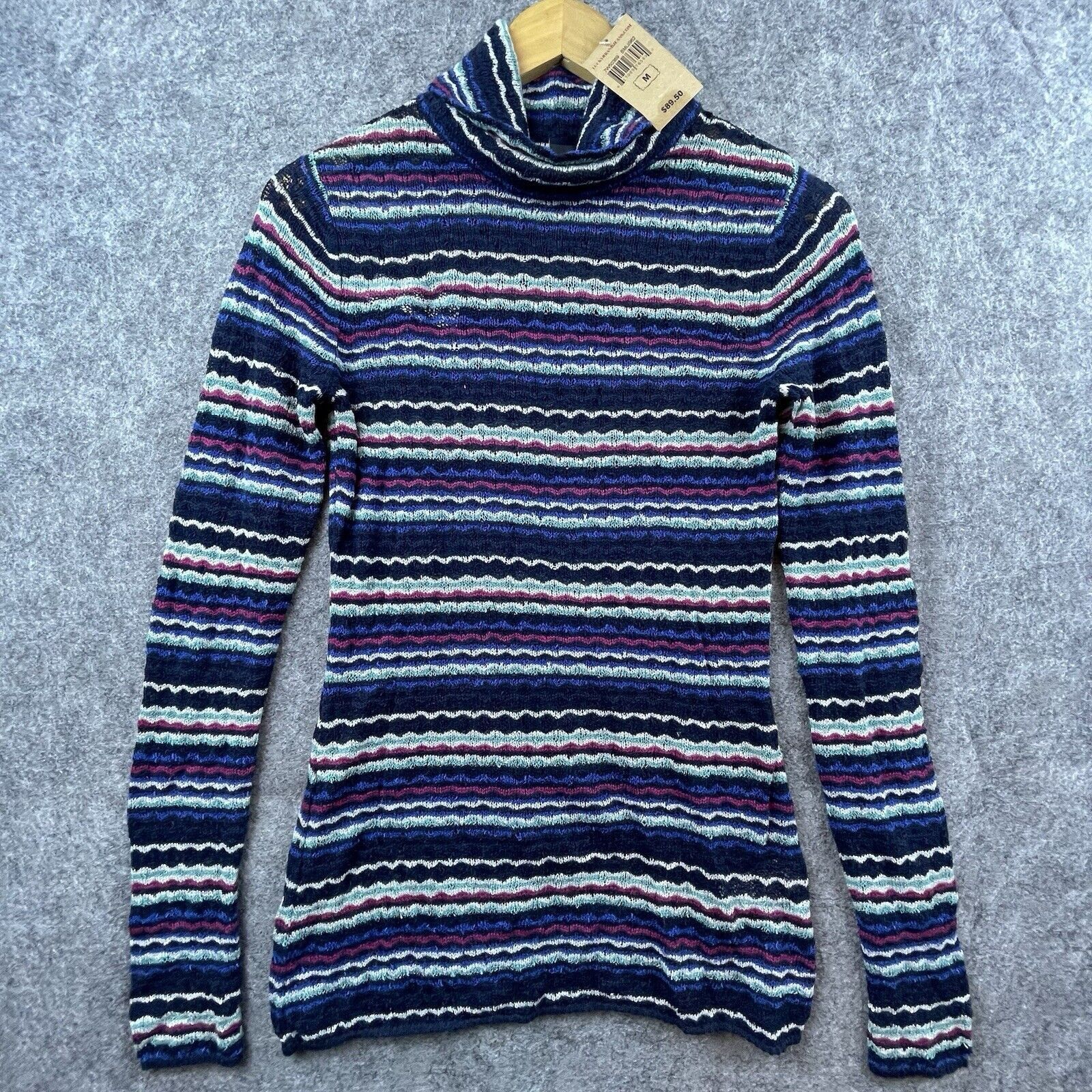 Lucky Brand Lucky Brand Sweater Womens Med Knit Turtleneck Y2K Cashmere Size M / US 6-8 / IT 42-44 - 1 Thumbnail