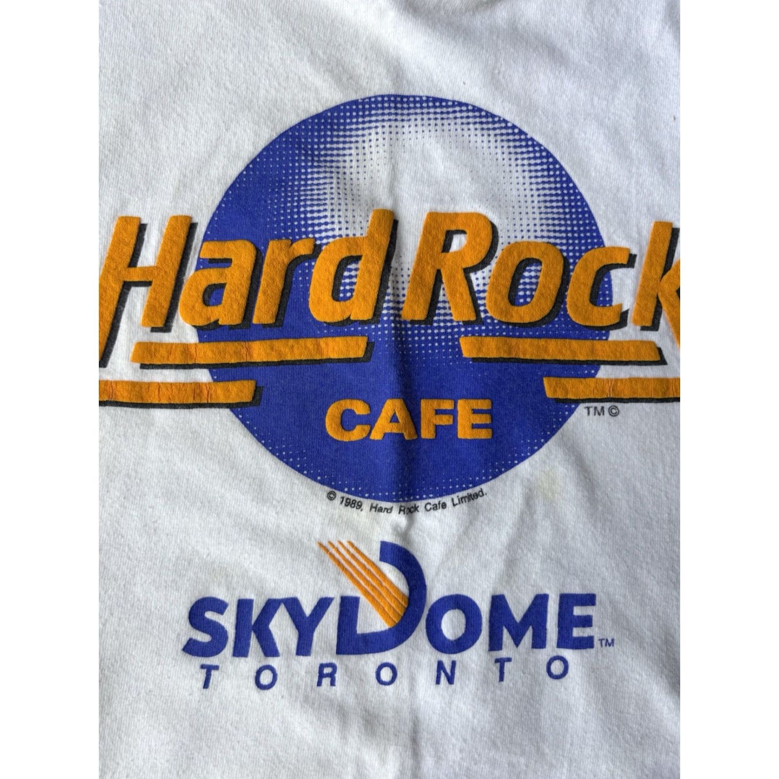 Hanes VINTAGE Hard Rock Cafe Toronto Sky Dome T-Shirt XL Men White Cotton 80s Logo Crew Neck Short Sleeve Hanes USA Size US XL / EU 56 / 4 - 6 Thumbnail