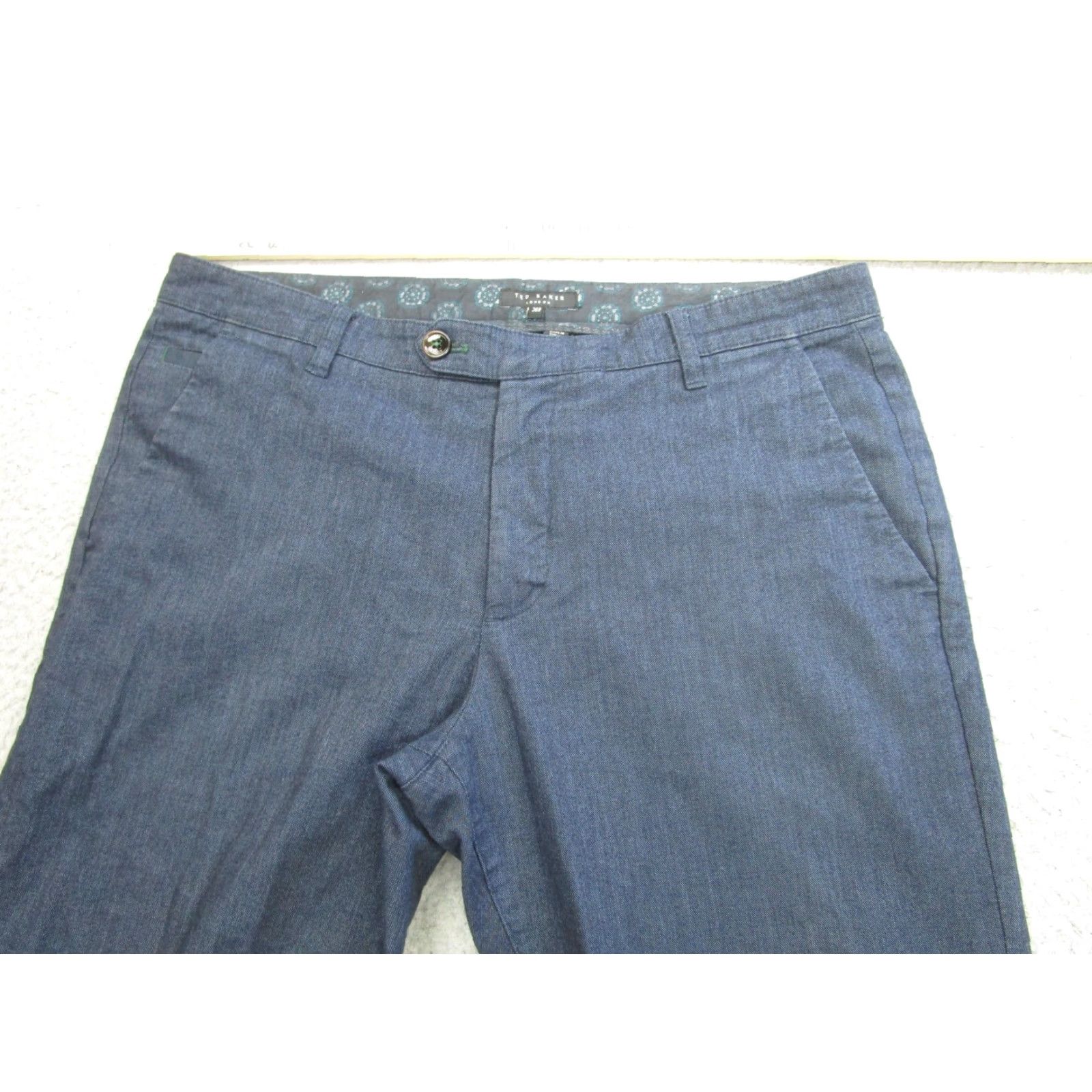 Ted Baker Ted Baker Mens Pants 36 Blue Lommy Dress Chino Slim Fit Cotton Blend Trousers Size US 36 / EU 52 - 5 Thumbnail