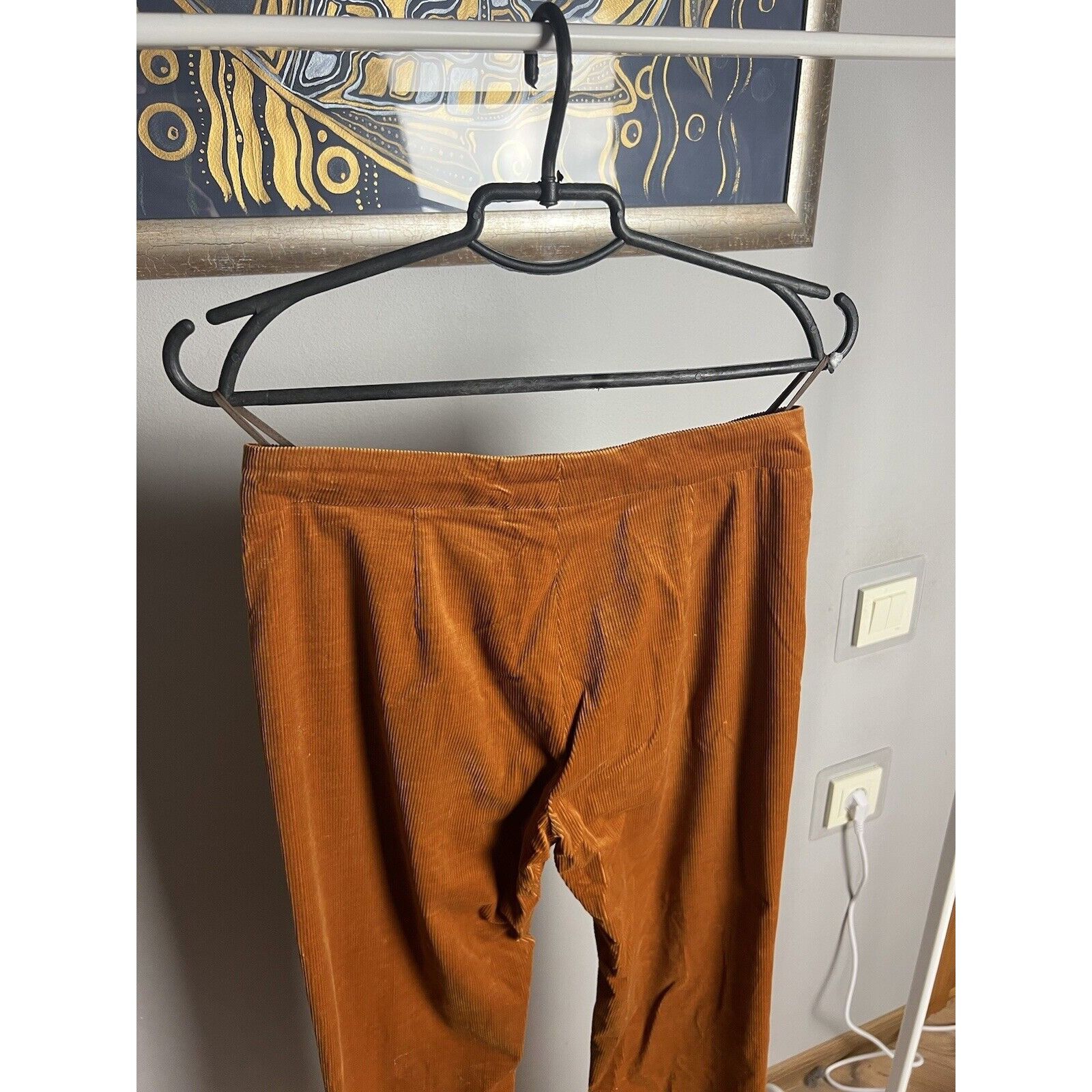Loro Piana MINT! Loro Piana Orange Corduroy Women`s Straight Pants Size Size 27" / US 4 / IT 40 - 8 Thumbnail