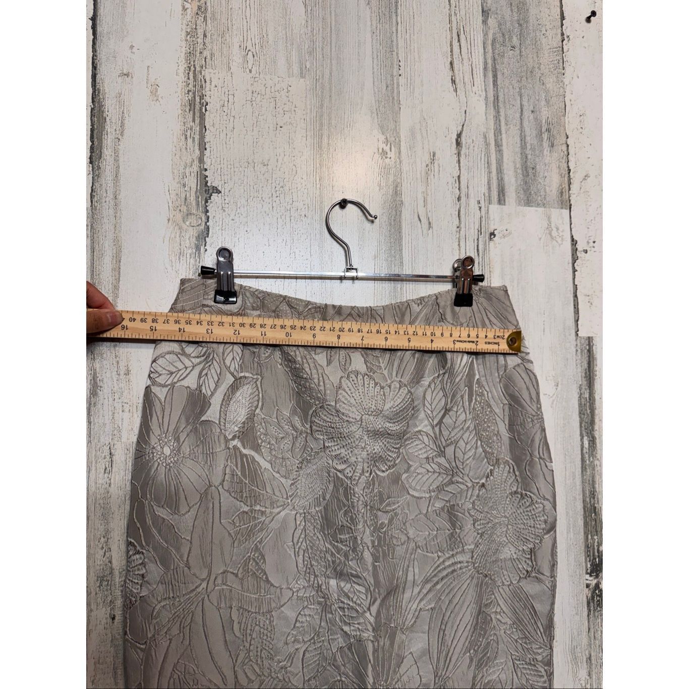 Other Frascara Silk Blend Floral Jacquard Pencil Skirt Beige Size Size 27" / US 4 / IT 40 - 6 Thumbnail