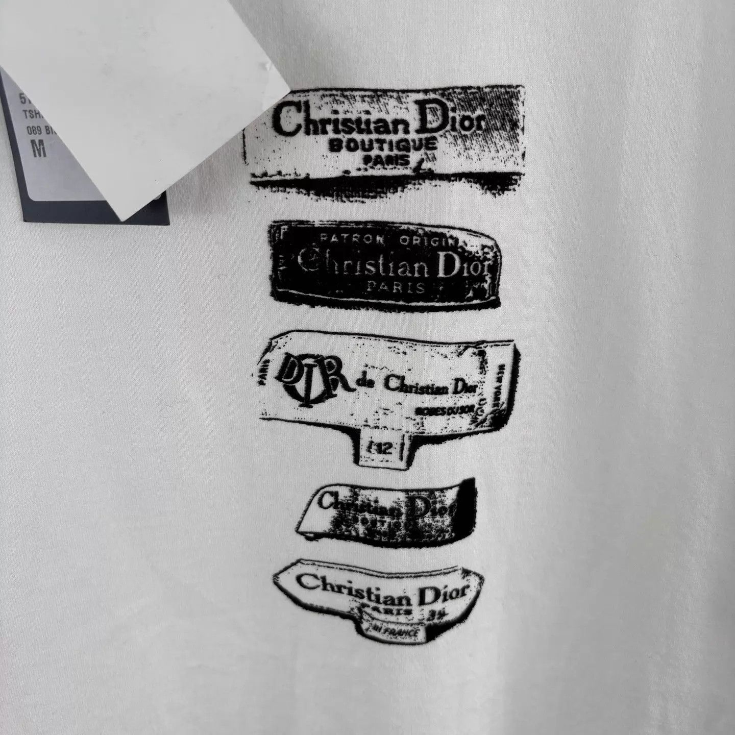 Dior Dior Flocked Archive Tag Oversized Unisex Tee XS/M Size US M / EU 48-50 / 2 - 5 Thumbnail