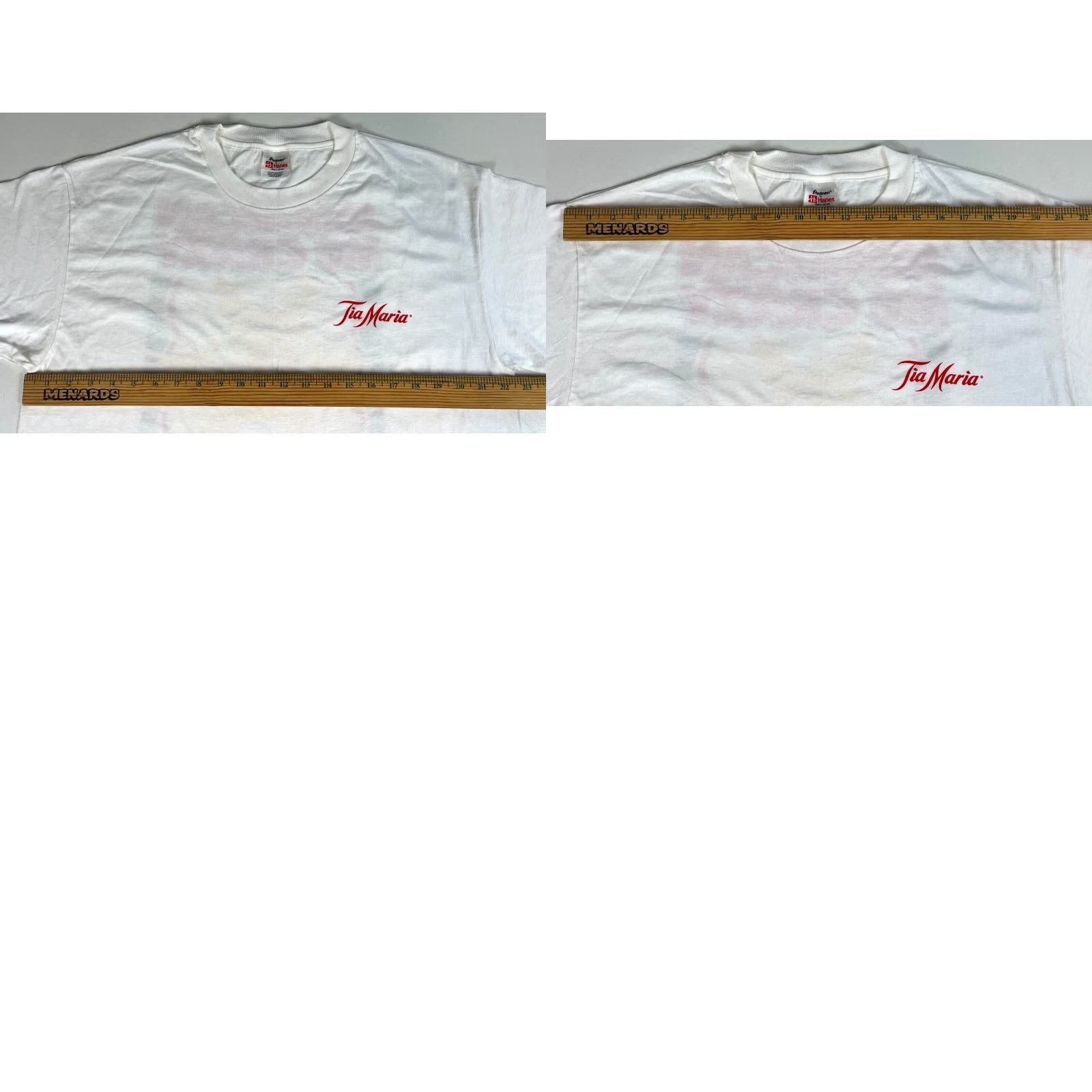 Vintage Vintage Stedman by Hanes T-Shirt Double-Sided Sz L White Adult L Tia Maria Jamaican Me Crazy Cocktail Recipe Mens Size US L / EU 52-54 / 3 - 8 Thumbnail