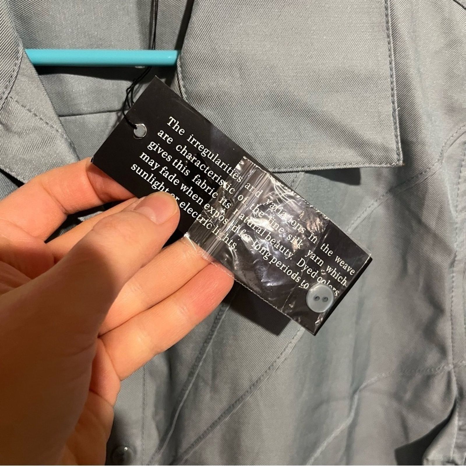 Other WinterSilks NWT Women’s Blouse Medium Blue Silk Blend Size M / US 6-8 / IT 42-44 - 5 Thumbnail