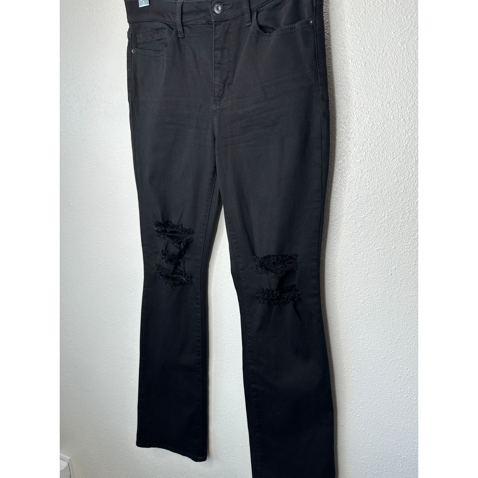 Other Sneak Peak Black Distressed Knee Bootcut Jeans 29 Size 29" - 4 Thumbnail