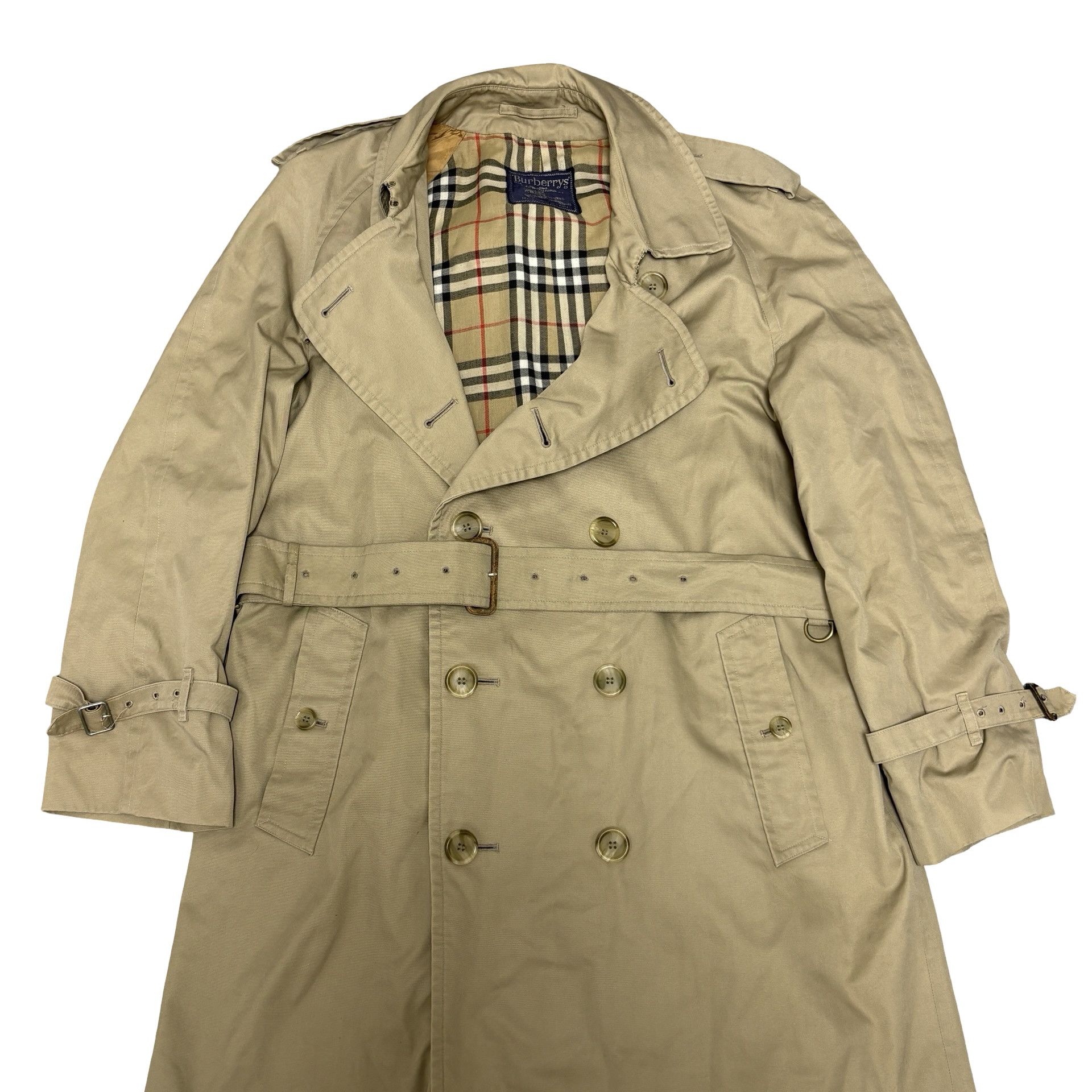 Burberry Vintage Burberry Trench Coat 80s Made In England Nova Check Size US L / EU 52-54 / 3 - 5 Thumbnail
