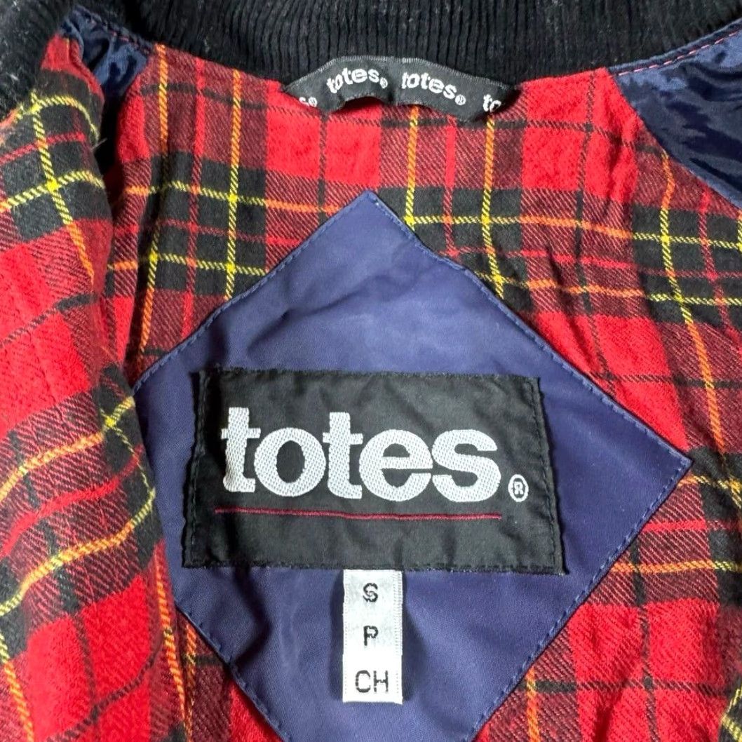 Vintage VINTAGE Totes Rain Coat Jacket Women Small PVC Waterproof Flannel Lined Full Zip Hooded Insulated Pockets Zipper Blue Size S / US 4 / IT 40 - 4 Thumbnail