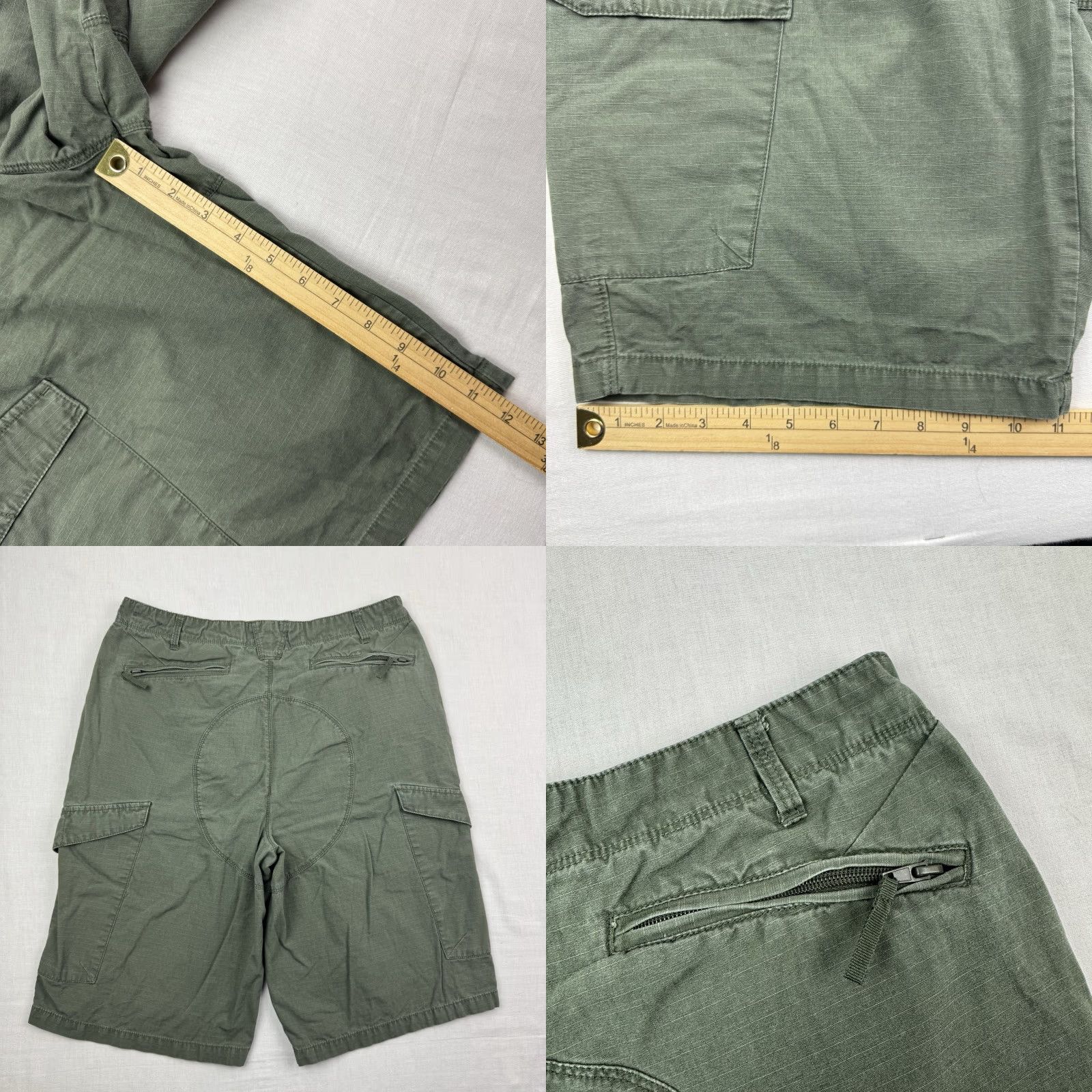 Vintage VINTAGE No Boundaries Cargo Shorts Men 34 Green 90s Grunge Hipster Outdoor Casual Size US 34 / EU 50 - 8 Thumbnail