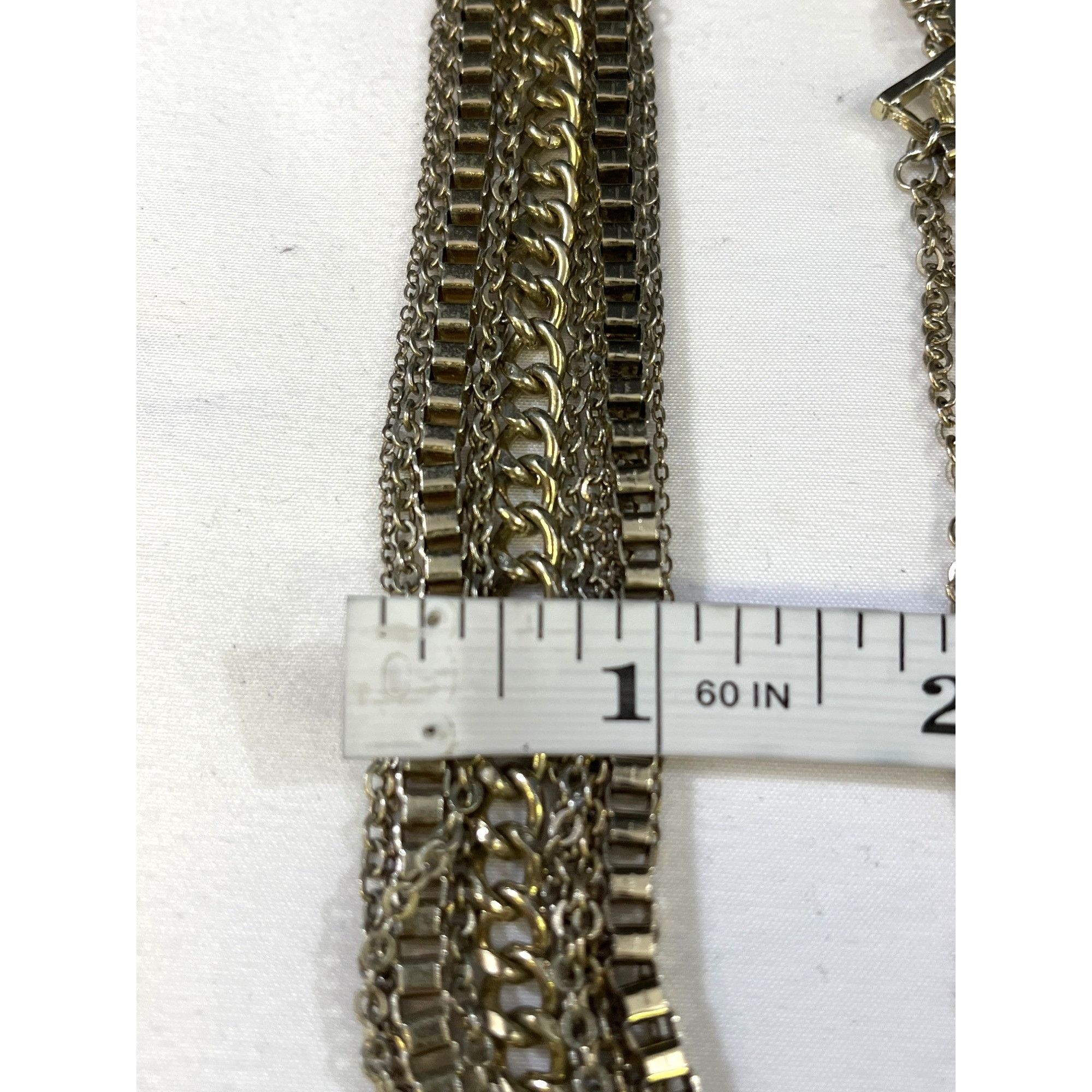 Other Vintage Womens Gold 12 Strands Chain Necklace SKU 6403 Size ONE SIZE - 6 Thumbnail