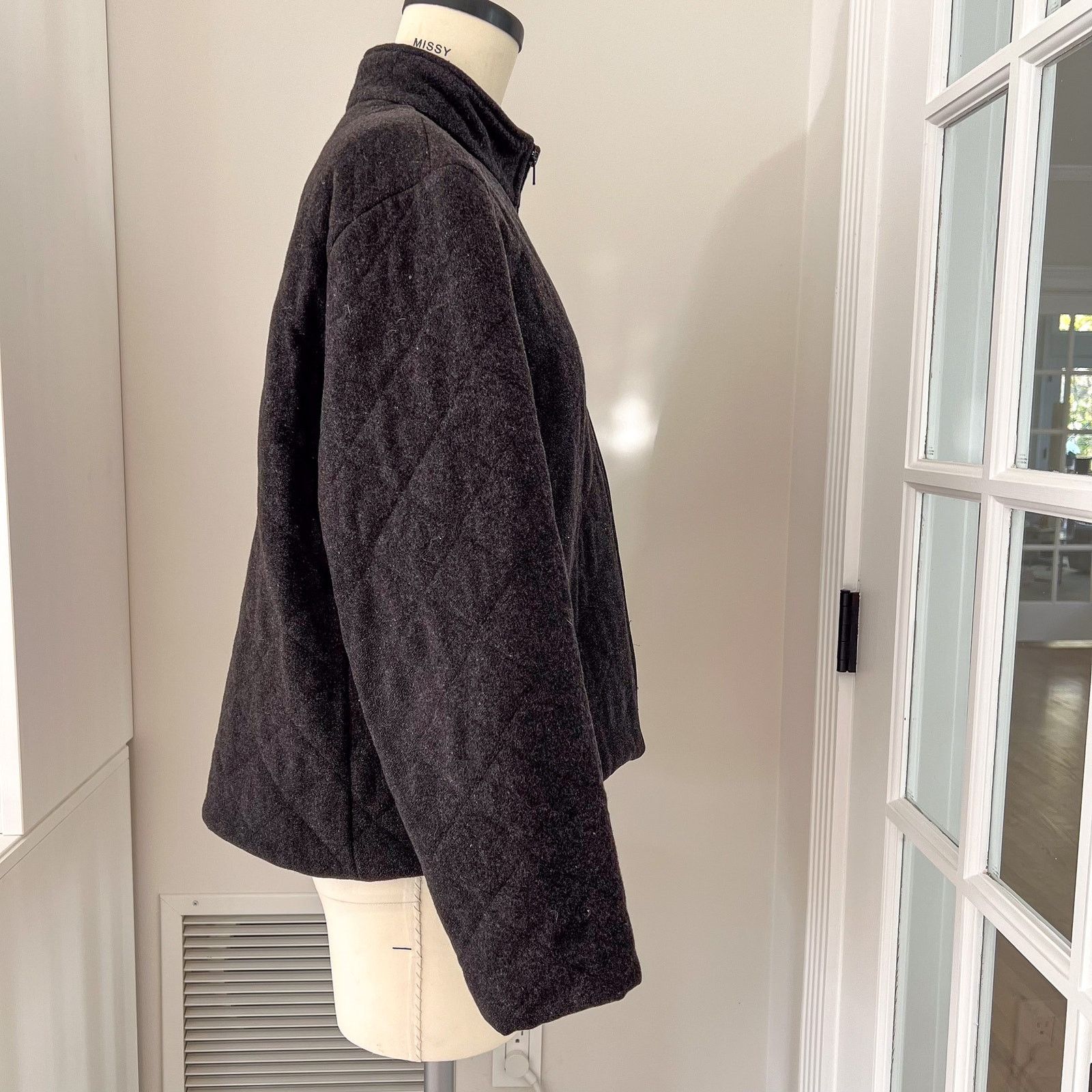 Woolrich Woolen Mills Woolrich Womens Sz L Quilted Jacket Coat Grey 100% Wool Size L / US 10 / IT 46 - 5 Thumbnail