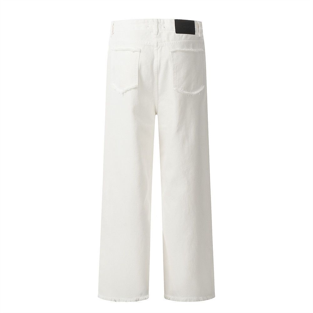 Japanese Brand Men's Vibe casual loose straight leg frayed jeans Size US 32 / EU 48 - 2 Thumbnail