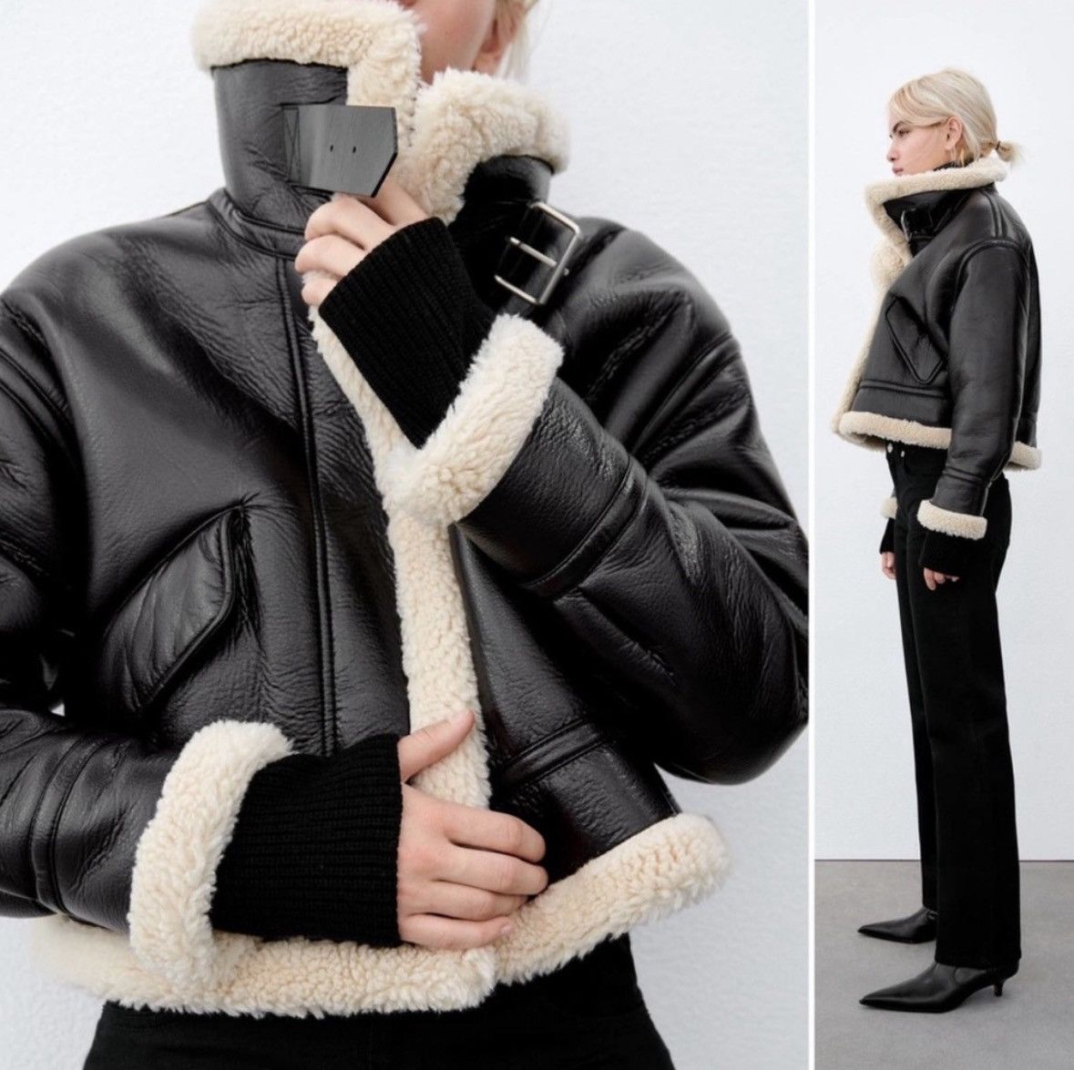 Zara Zara biker jacket size S Size S / US 4 / IT 40 - 1 Thumbnail