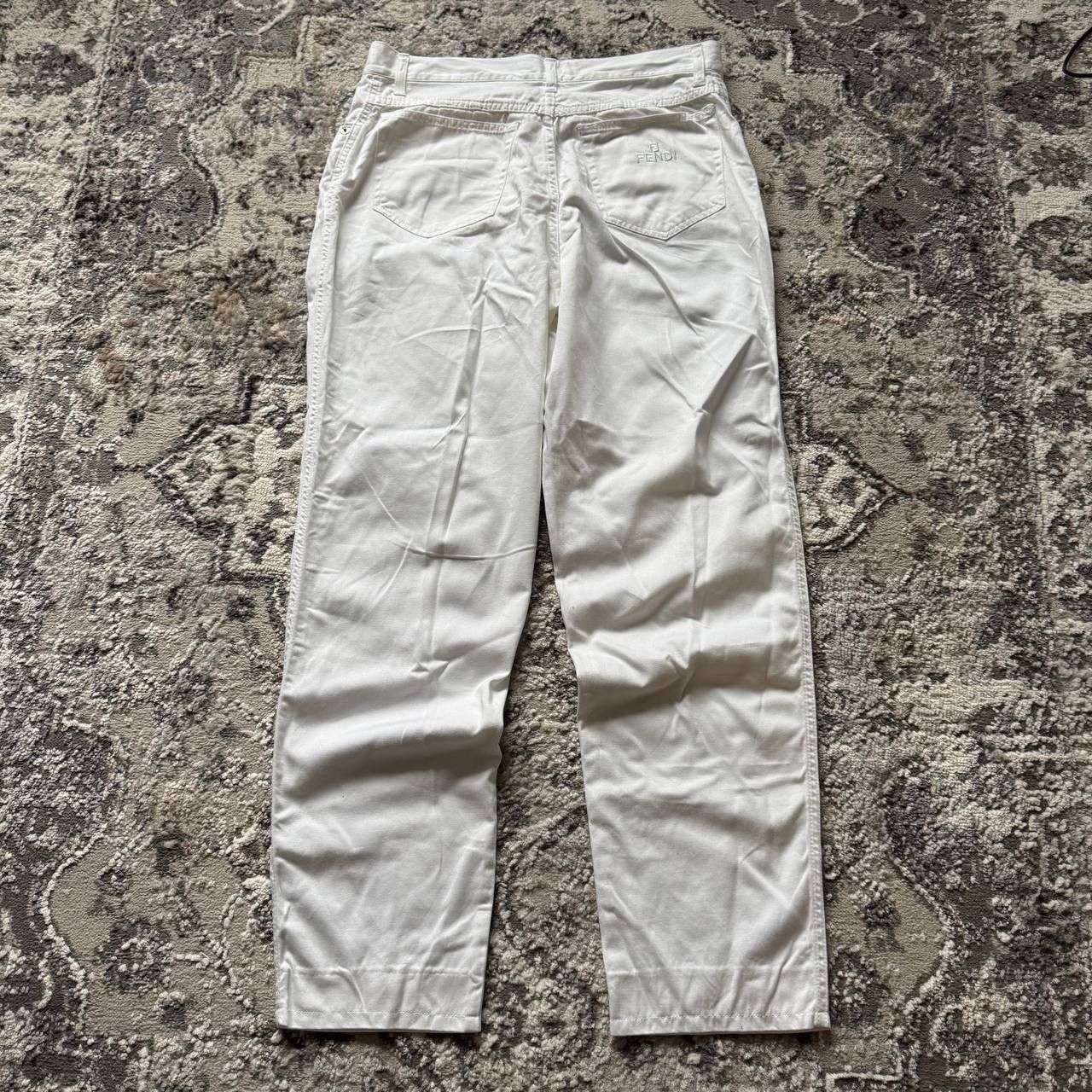 Fendi Rare Fendi Total White Cute Vintage 80s Retro Glam Pants Size 34" / US 12 / IT 48 - 3 Thumbnail