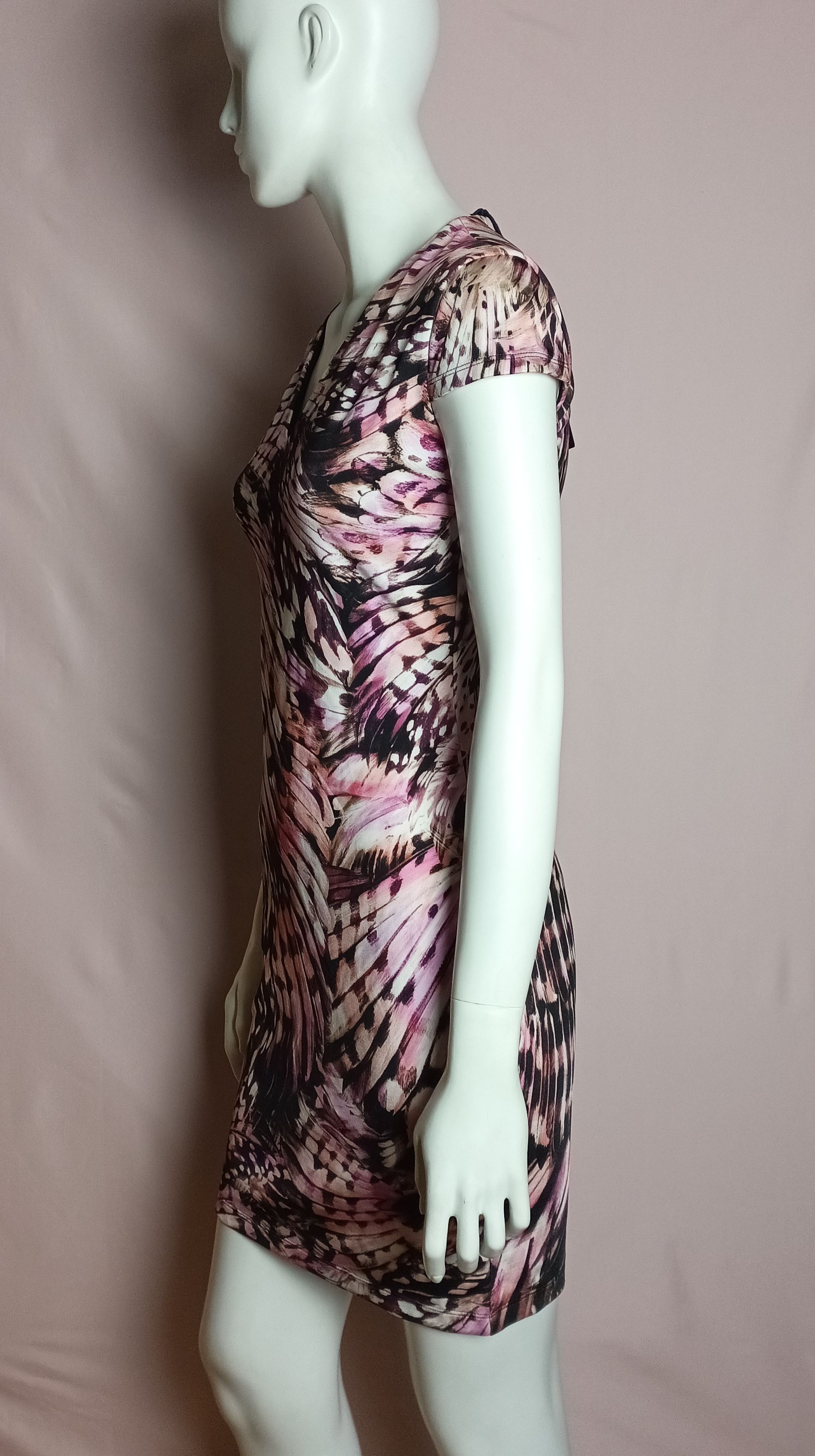 Roberto Cavalli NWT Just Cavalli by Roberto Cavalli Feather Print Dress Size M / US 6-8 / IT 42-44 - 4 Thumbnail
