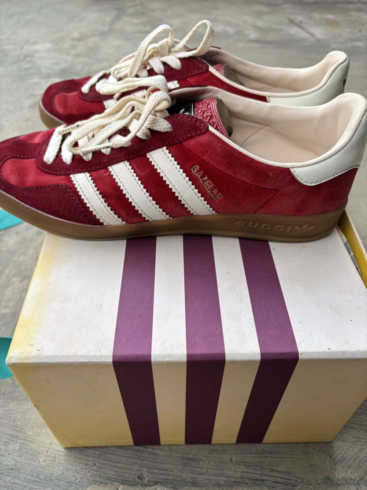 Adidas × Gucci Adidas x Gucci Gazelle ‘Red Softy Velvet’ Size US 7 / EU 40 - 6 Thumbnail
