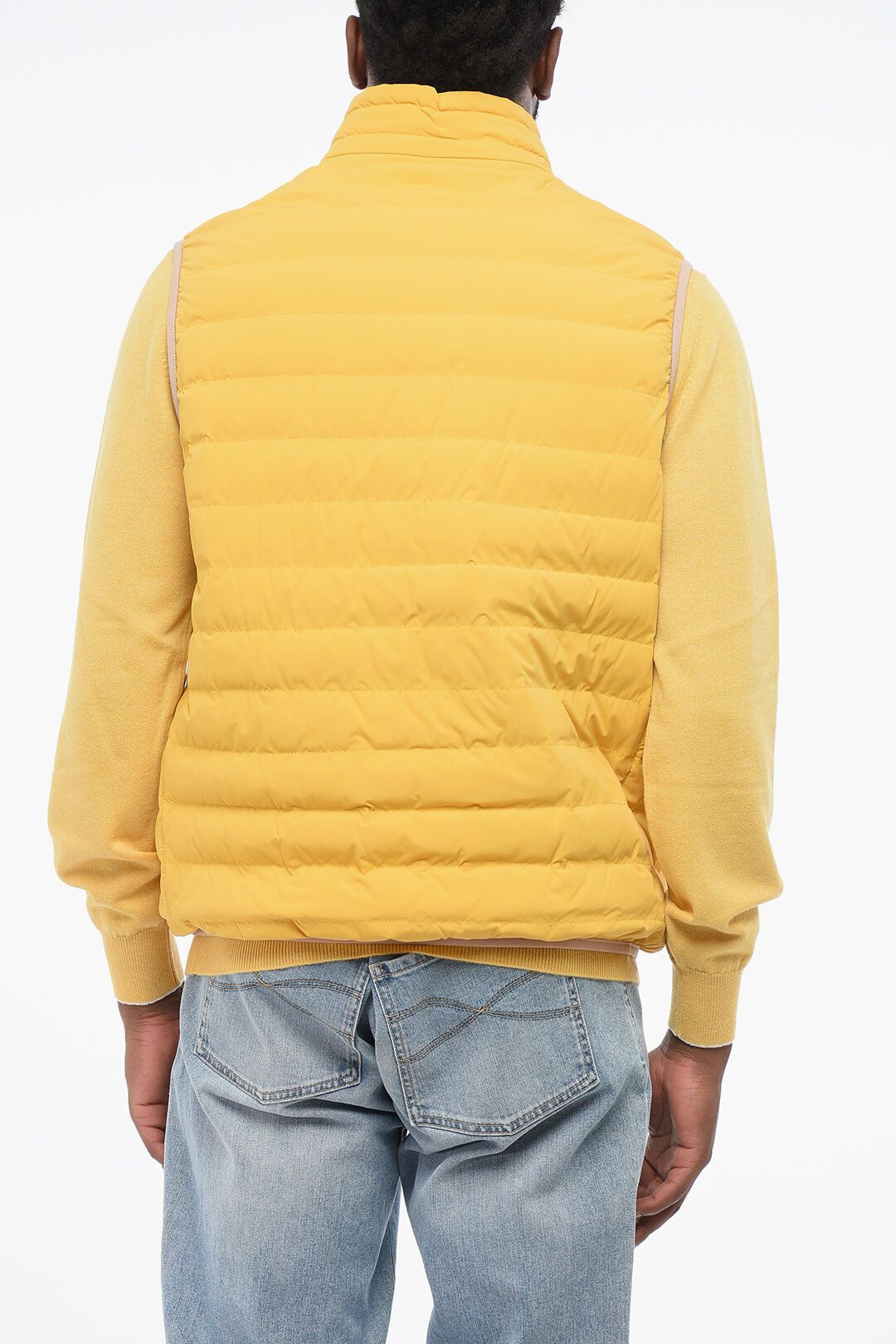 Brunello Cucinelli og1mm0725 Down Vest in Yellow Size US XL / EU 56 / 4 - 2 Thumbnail