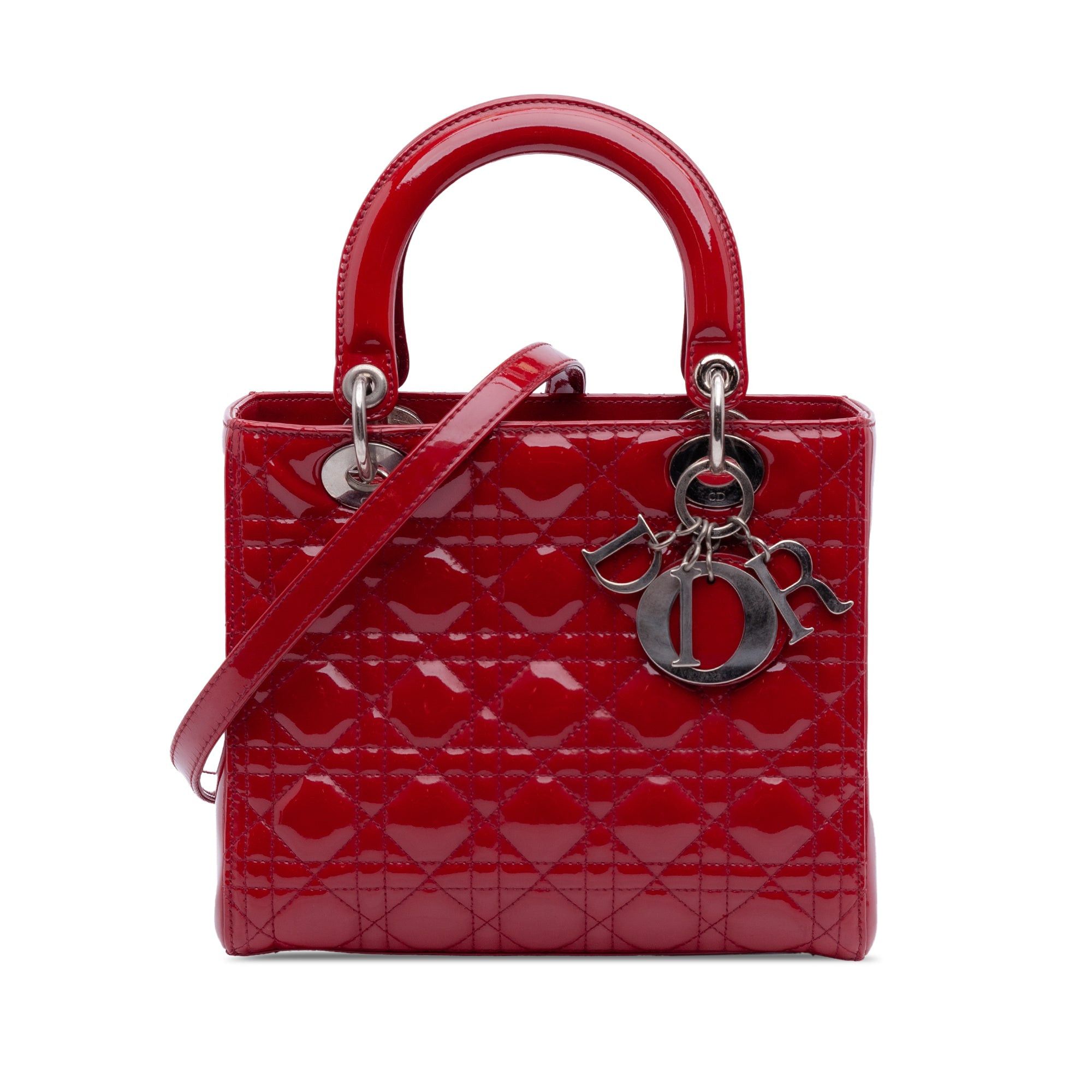 Dior Medium Patent Cannage Lady Dior Size ONE SIZE - 1 Thumbnail