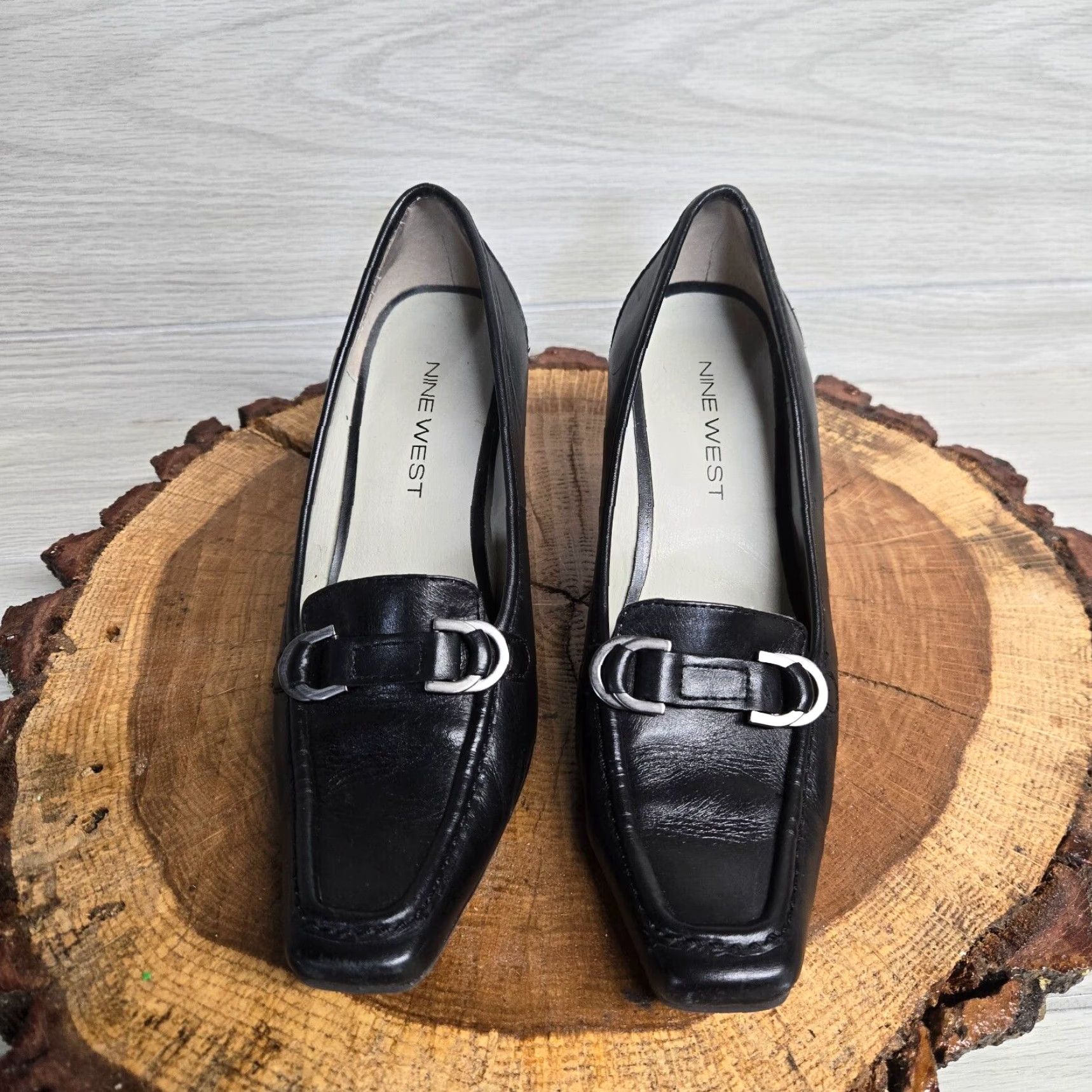 Nine West VINTAGE Nine West Black Patent Leather Pump Heels Women's Size 6M High Heel Classics Size US 6 / IT 36 - 3 Thumbnail
