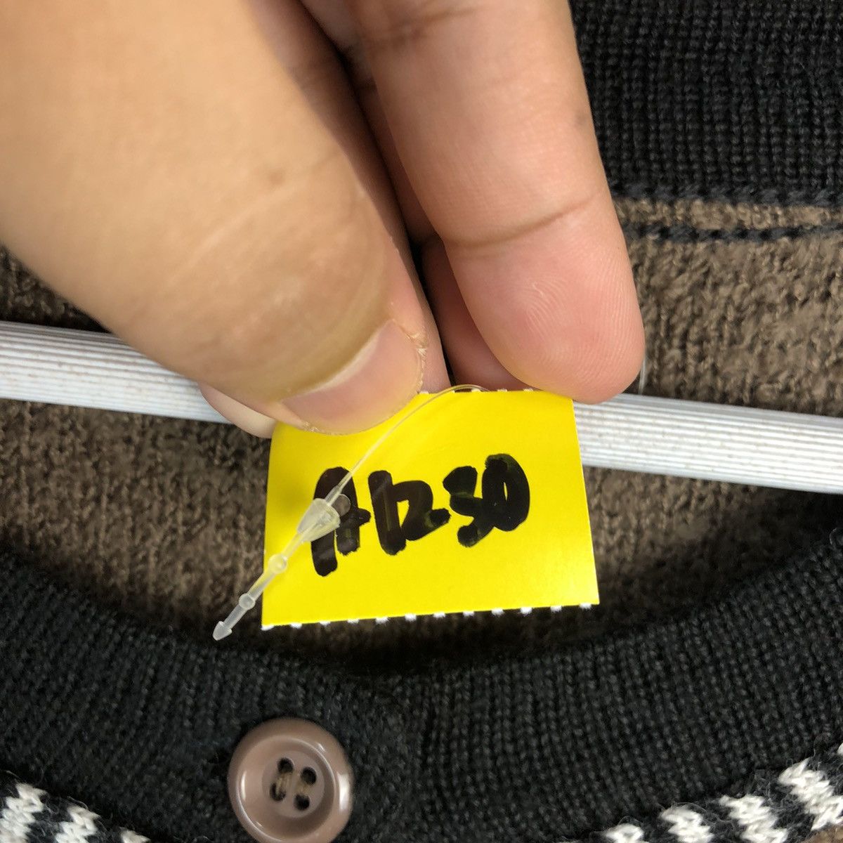 Homespun Knitwear × Japanese Brand Calabaza Brown Patterned Cardigans knitwear #A1230 Size M / US 6-8 / IT 42-44 - 10 Thumbnail
