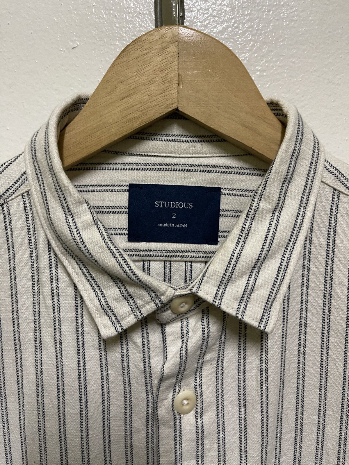 Japanese Brand × STUDIOUS Studious Pocket Shirt Striped Long Sleeve Size US M / EU 48-50 / 2 - 7 Thumbnail