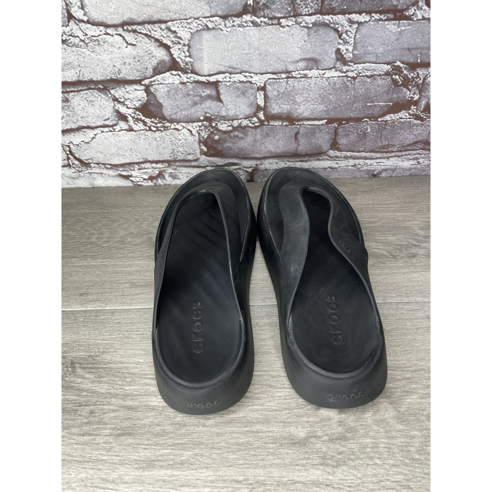 Crocs Crocs Getaway Black Rubber Platform FlipFlops Beach Sandals Size US 10 / IT 40 - 5 Thumbnail
