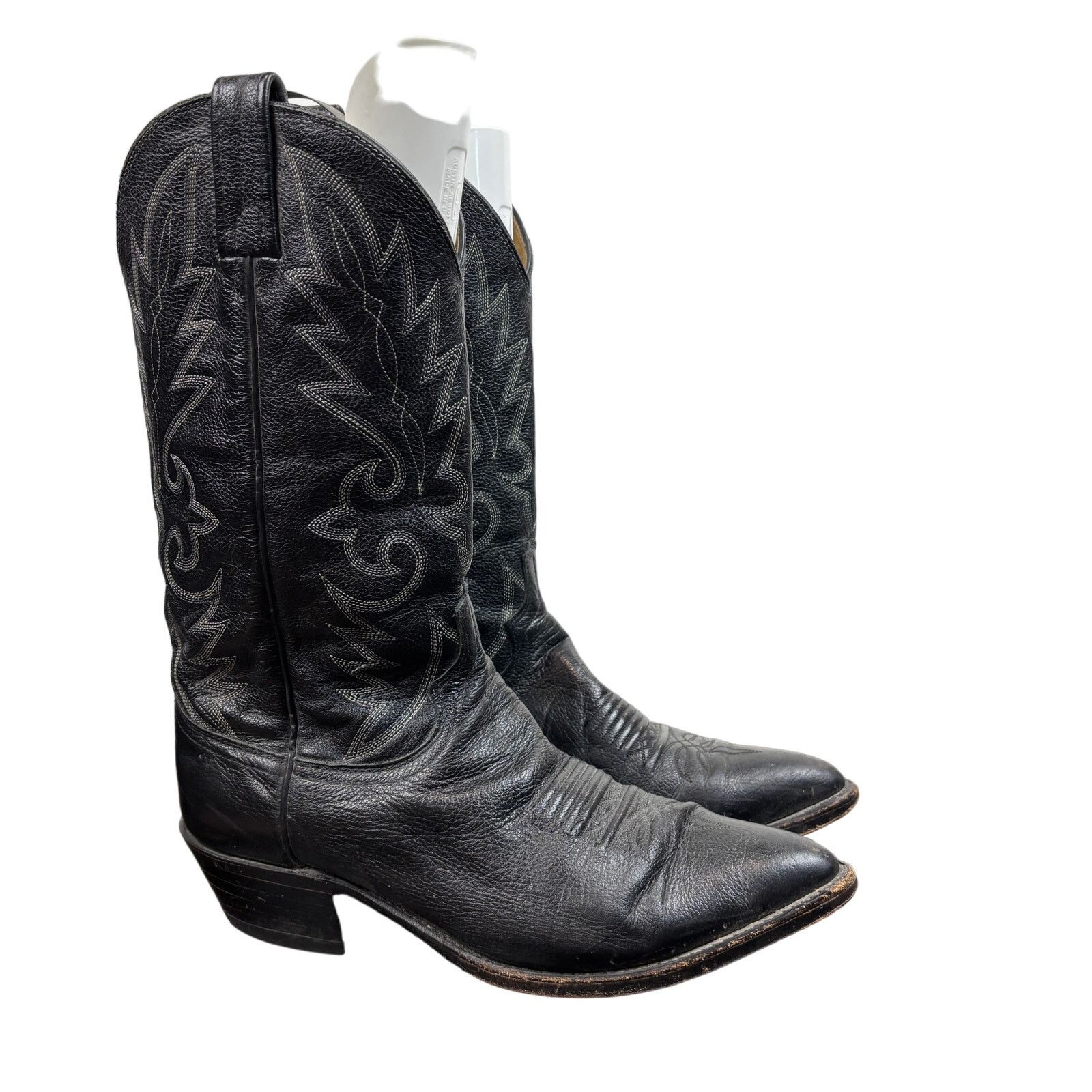 Dan Post Dan Post Black Leather Western Cowboy Boots Men's 9.5D Size US 9.5 / EU 42-43 - 1 Thumbnail