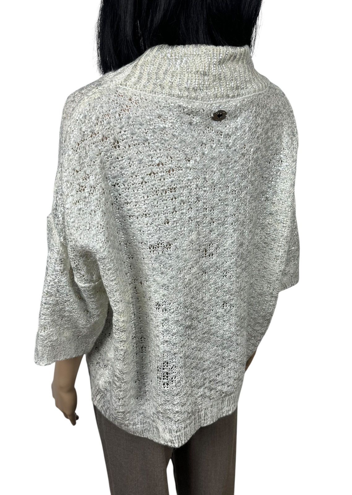 TWINSET Twinset Knit Sweater Acrylic-Wool Short Sleeve Metall Paint Size M / US 6-8 / IT 42-44 - 8 Thumbnail