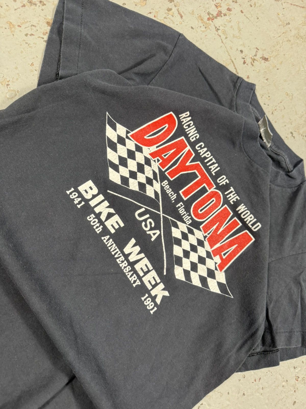 Vintage Vintage Faded 1991 Daytona Bike Week Single Stitch Tee Size US L / EU 52-54 / 3 - 2 Thumbnail