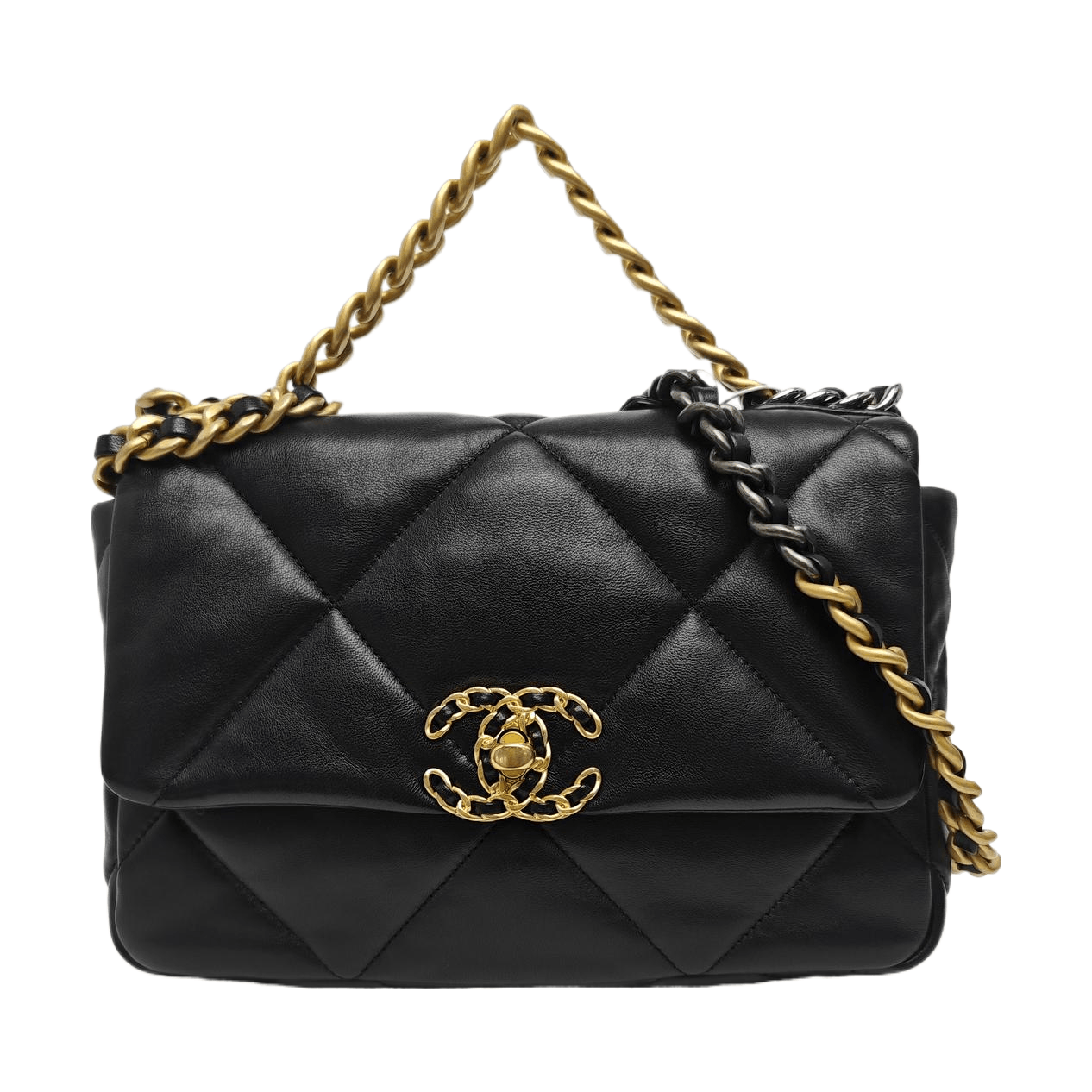 Chanel Chanel 19 Small Quilted Leather Flap Bag Black Size ONE SIZE - 1 Thumbnail