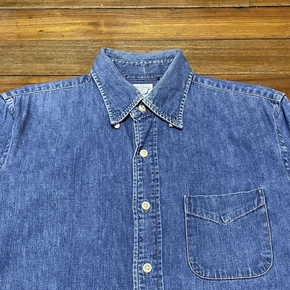 Japanese Brand Very Rare Vintage Japanese Brand Orslow Chambray Shirt 2000s Size US M / EU 48-50 / 2 - 3 Thumbnail