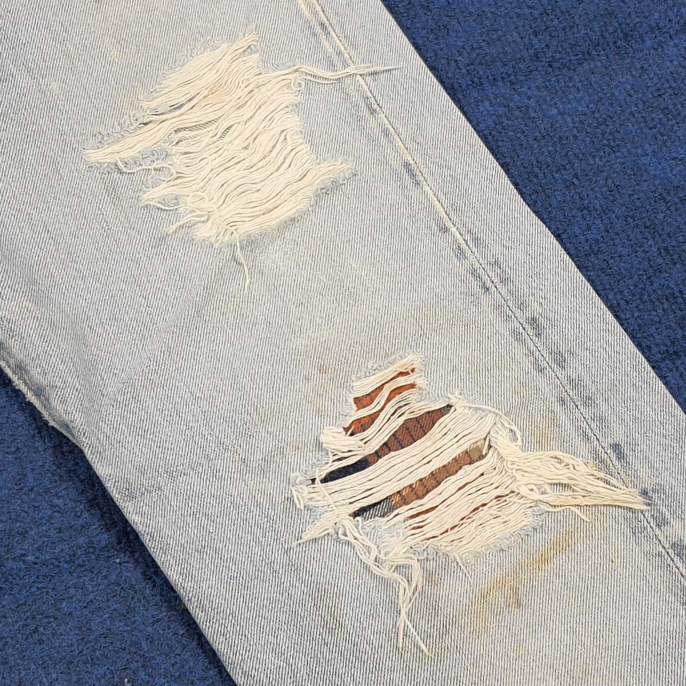 Levi's Vintage Levi’s 501 Custom Sashiko Repair Distressed C297N11 Size US 28 / EU 44 - 4 Thumbnail