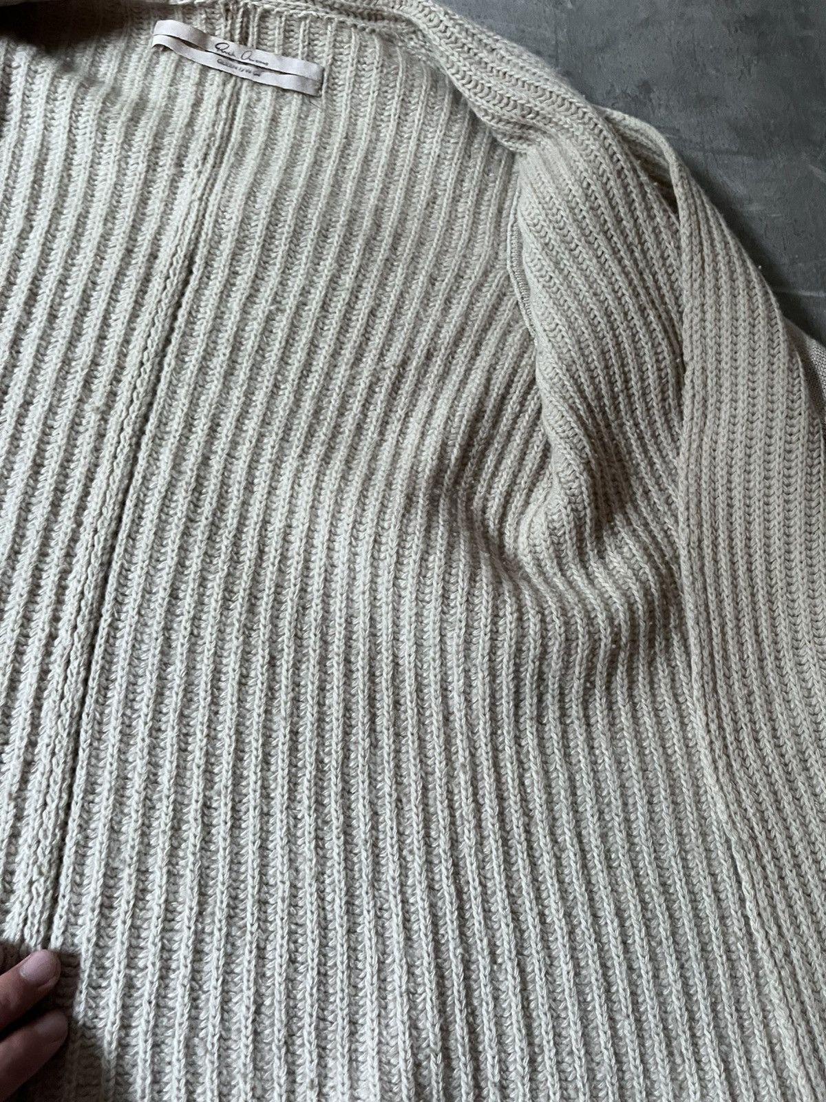 Rick Owens Rick Owens Queen F/W 04 wool beige sweater Size L / US 10 / IT 46 - 17 Thumbnail
