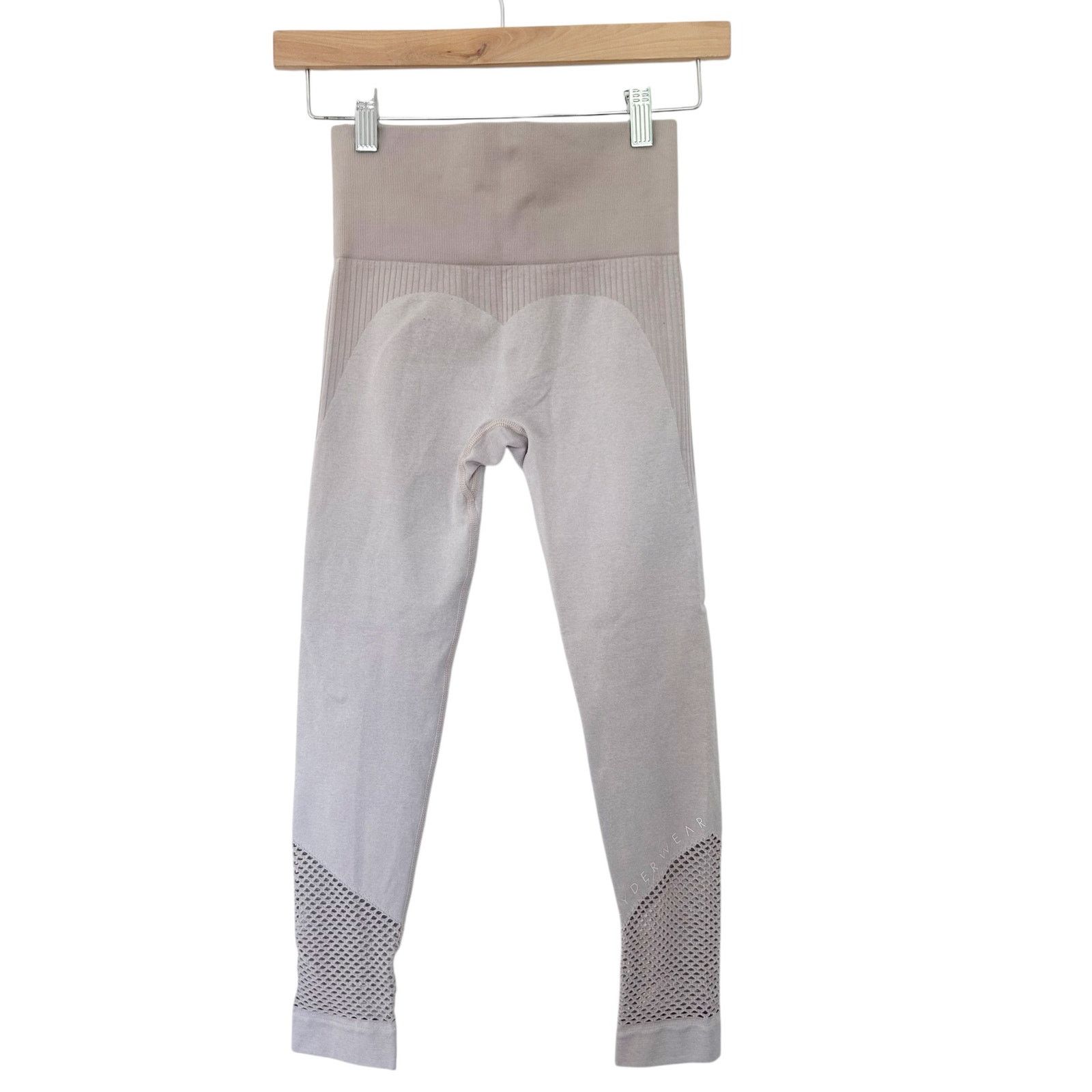 Other Ryderwear Tan Leggings Perforated Bottom Sz S Size 27" / US 4 / IT 40 - 4 Thumbnail