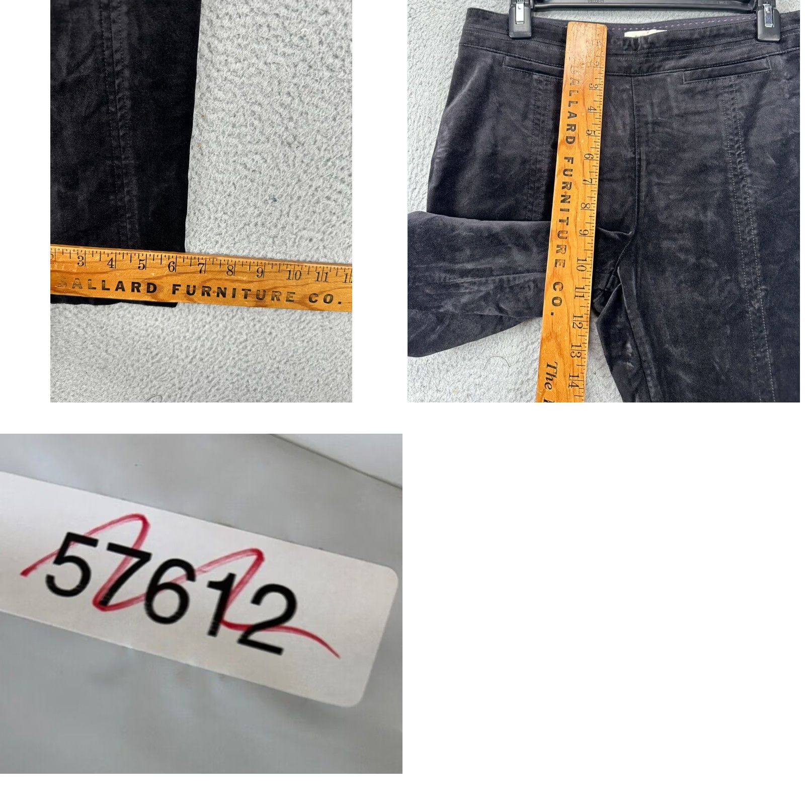 Anthropologie Anthropologie The Essential Slim Black Velour Cropped Pants Womens 6 Cropped Slim Leg Pockets Casual Innerwear Velour Stretchy Size 28" / US 6 / IT 42 - 8 Thumbnail