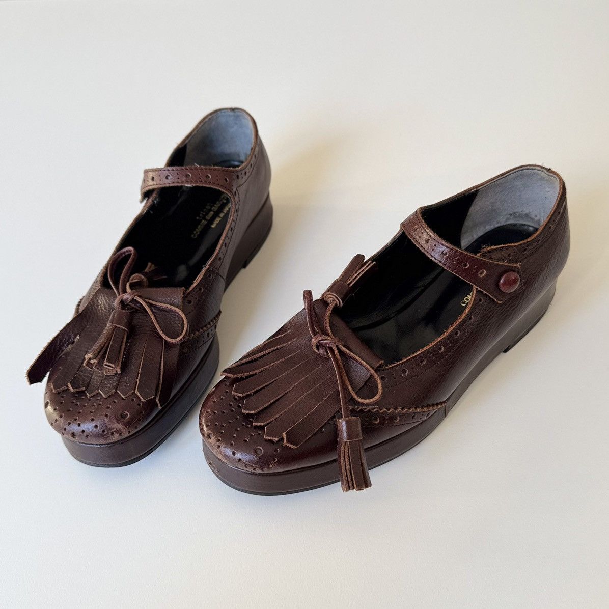Comme des Garcons Tricot Comme Des Garcons Brown Tassel Mary Jane Loafers Size US 5.5 / IT 35.5 - 2 Thumbnail