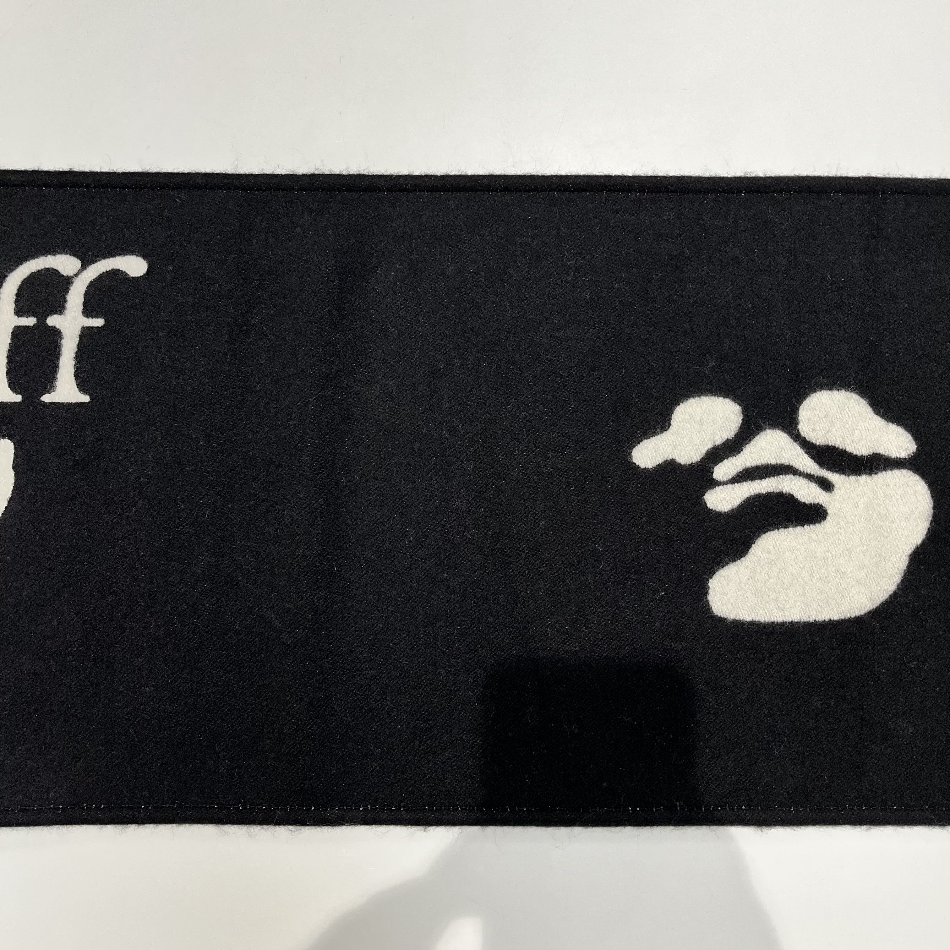 Off-White Off-White Logo Print Knitted Scarf Black Size ONE SIZE - 4 Thumbnail