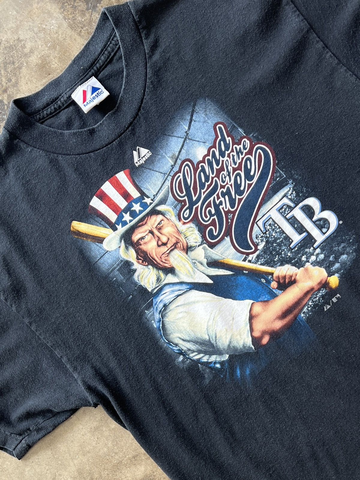 MLB × Vintage Vintage MLB Tampa Bay Uncle Sam Land of the Free Tee Large Size US L / EU 52-54 / 3 - 1 Thumbnail