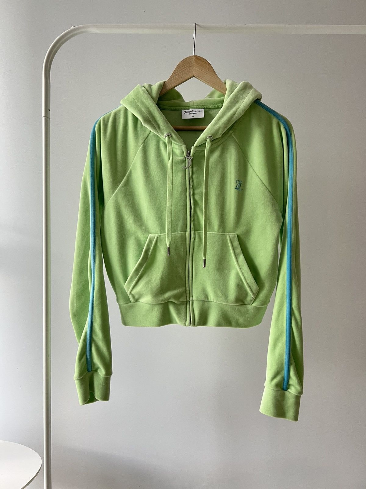 Juicy Couture Juicy Couture Women's Green Madison Hoodie Velour Medium Size M / US 6-8 / IT 42-44 - 3 Thumbnail