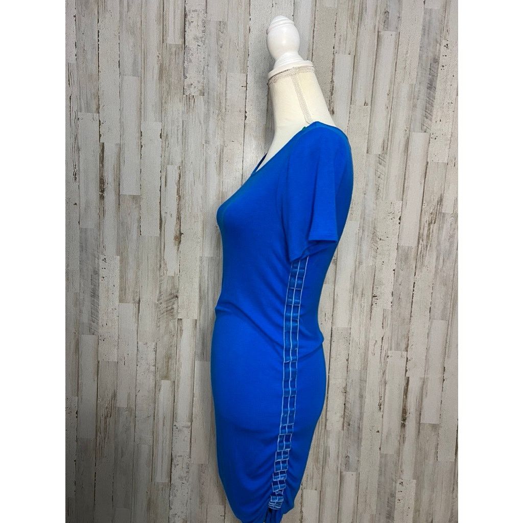 Elie Tahari Ellie Tahari Women's XS Blue Size Ruched Knee Length Dress Size XS / US 0-2 / IT 36-38 - 4 Thumbnail