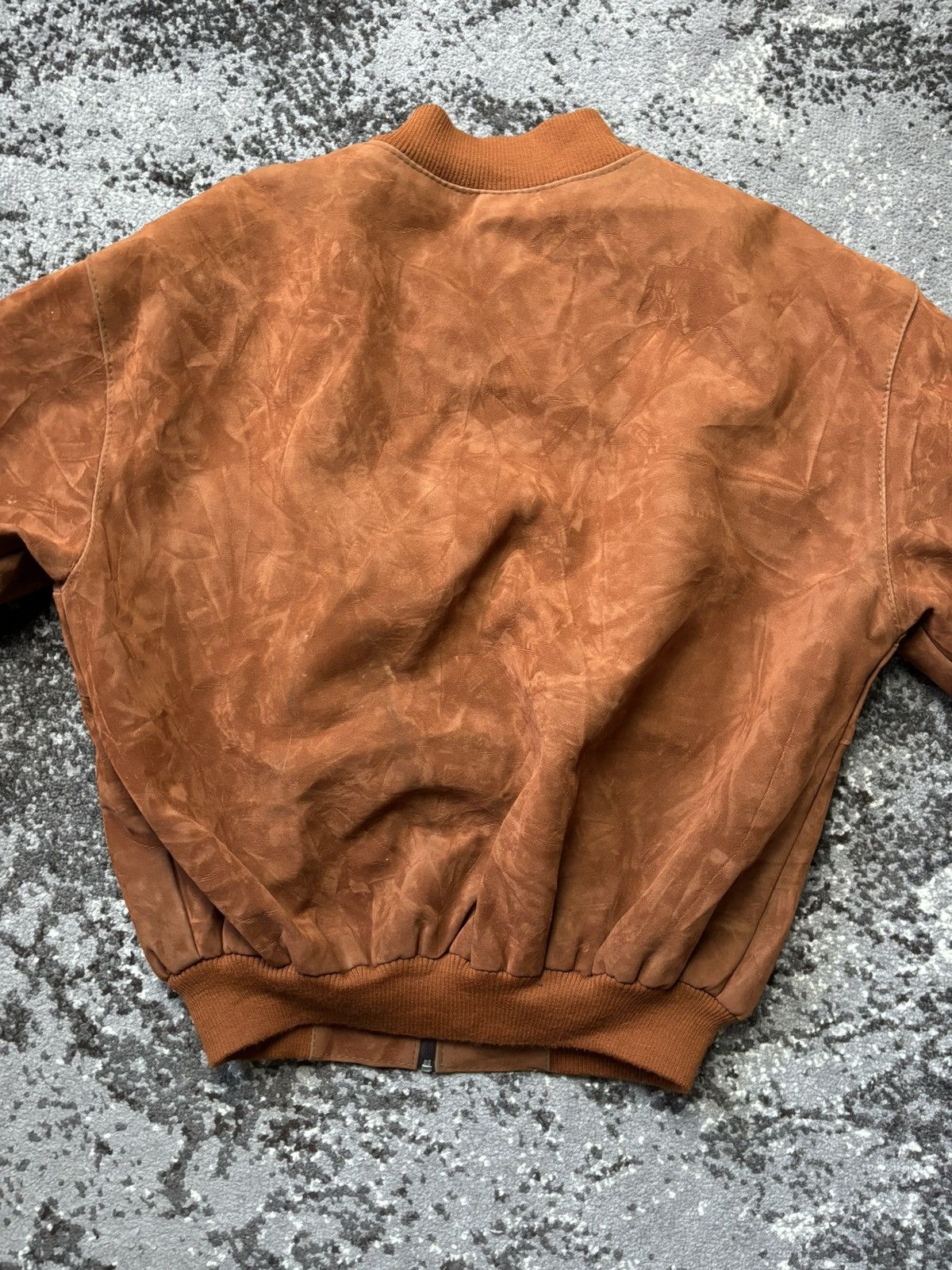 Japanese Brand × Vintage Vintage y2k Suede Bomber Jacket Brown Size L / US 10 / IT 46 - 6 Thumbnail