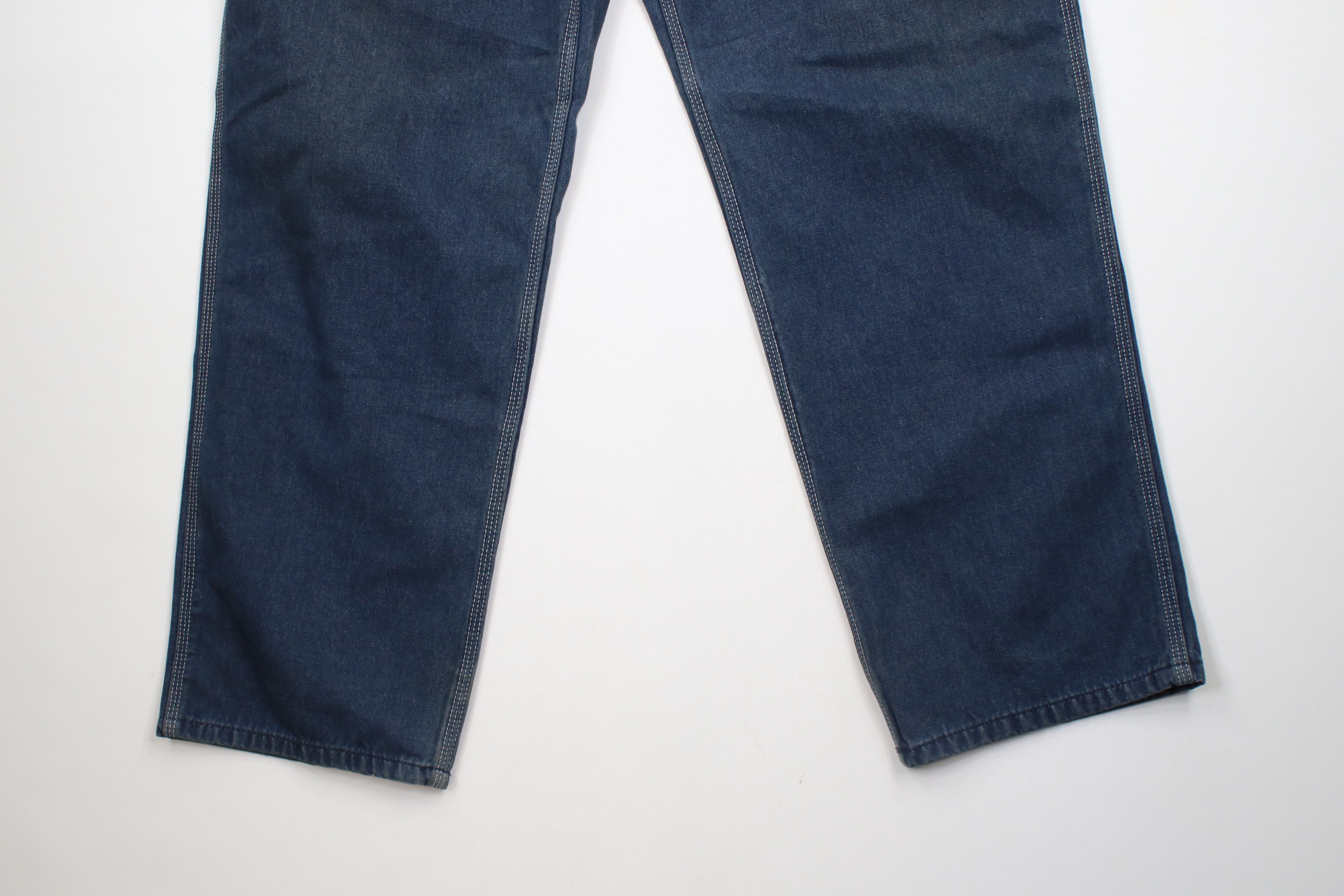 Vintage Vintage 90s Streetwear Wide Leg Dungaree Denim Jeans Blue Size US 40 / EU 56 - 4 Thumbnail